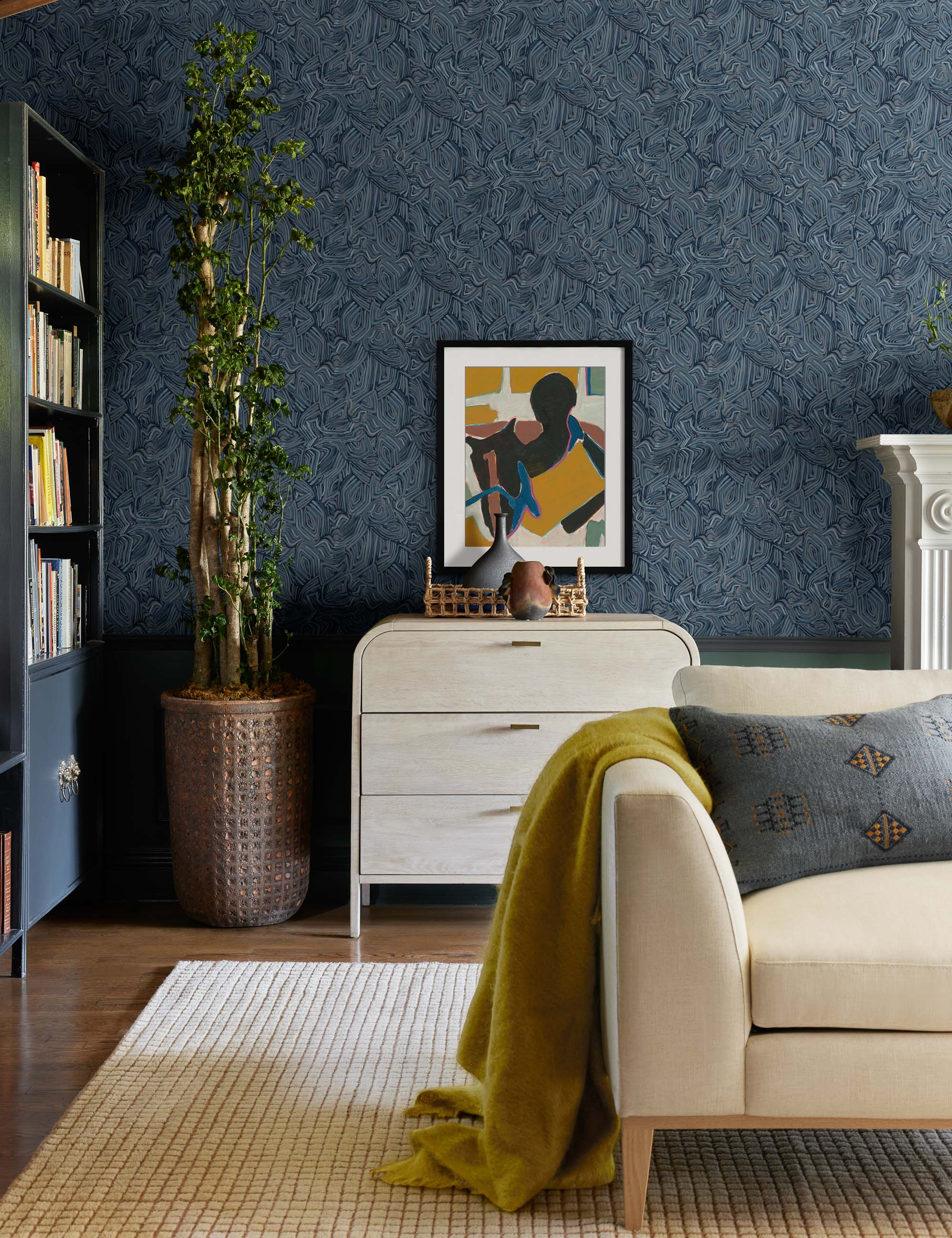 Indigo Lumbar Pillow - Down