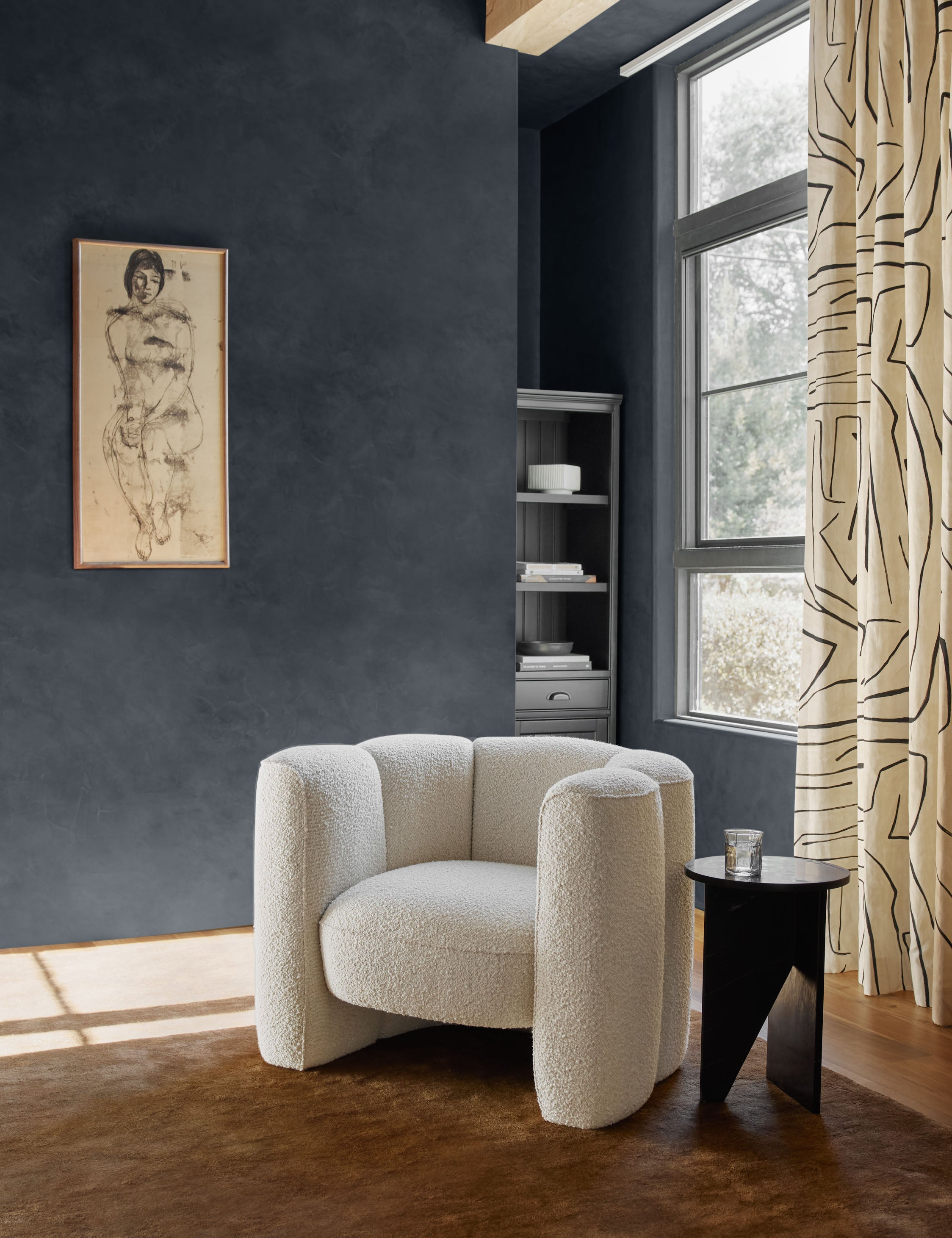 Biagio Round Side Table - Black