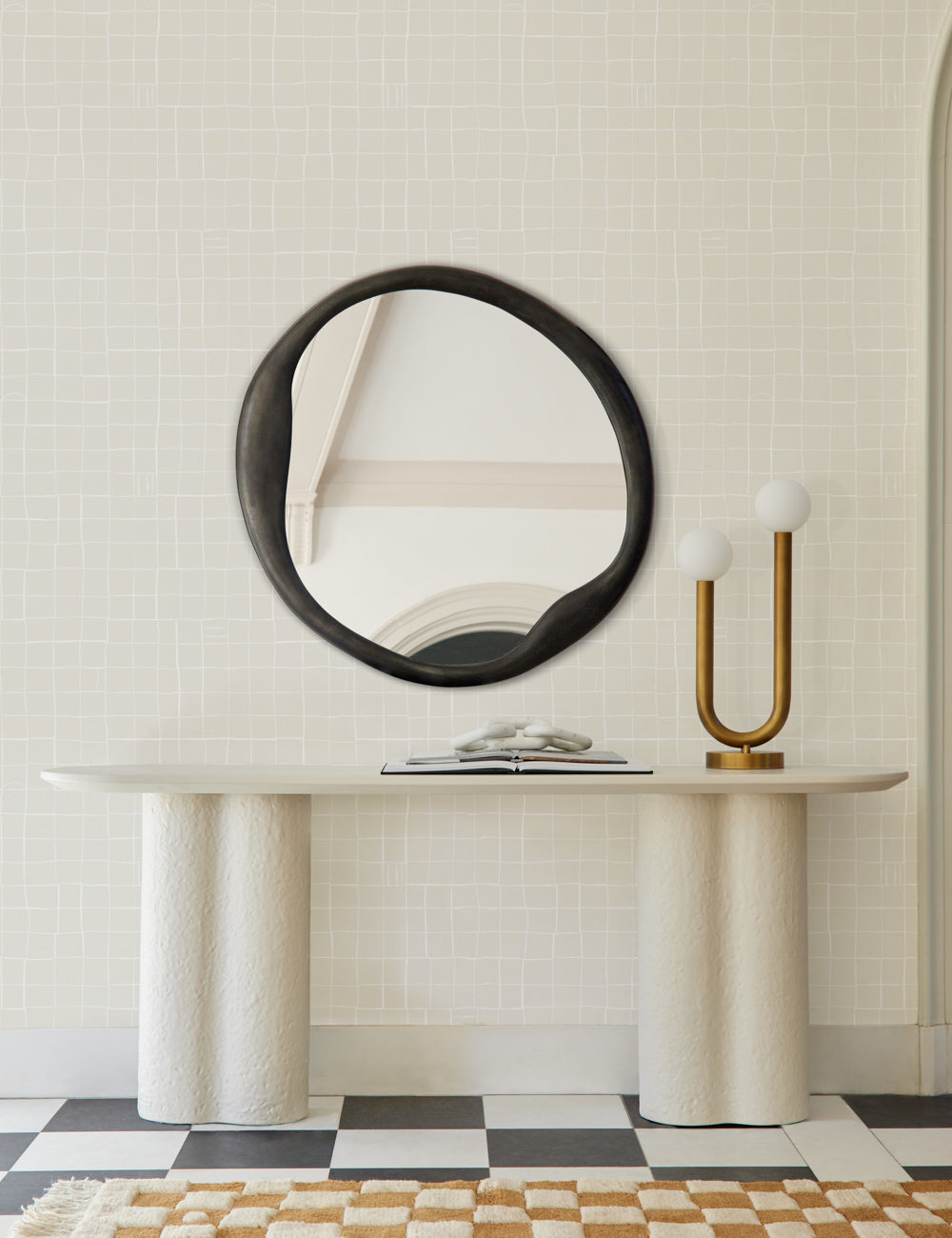 Doreen Round Mirror - Black