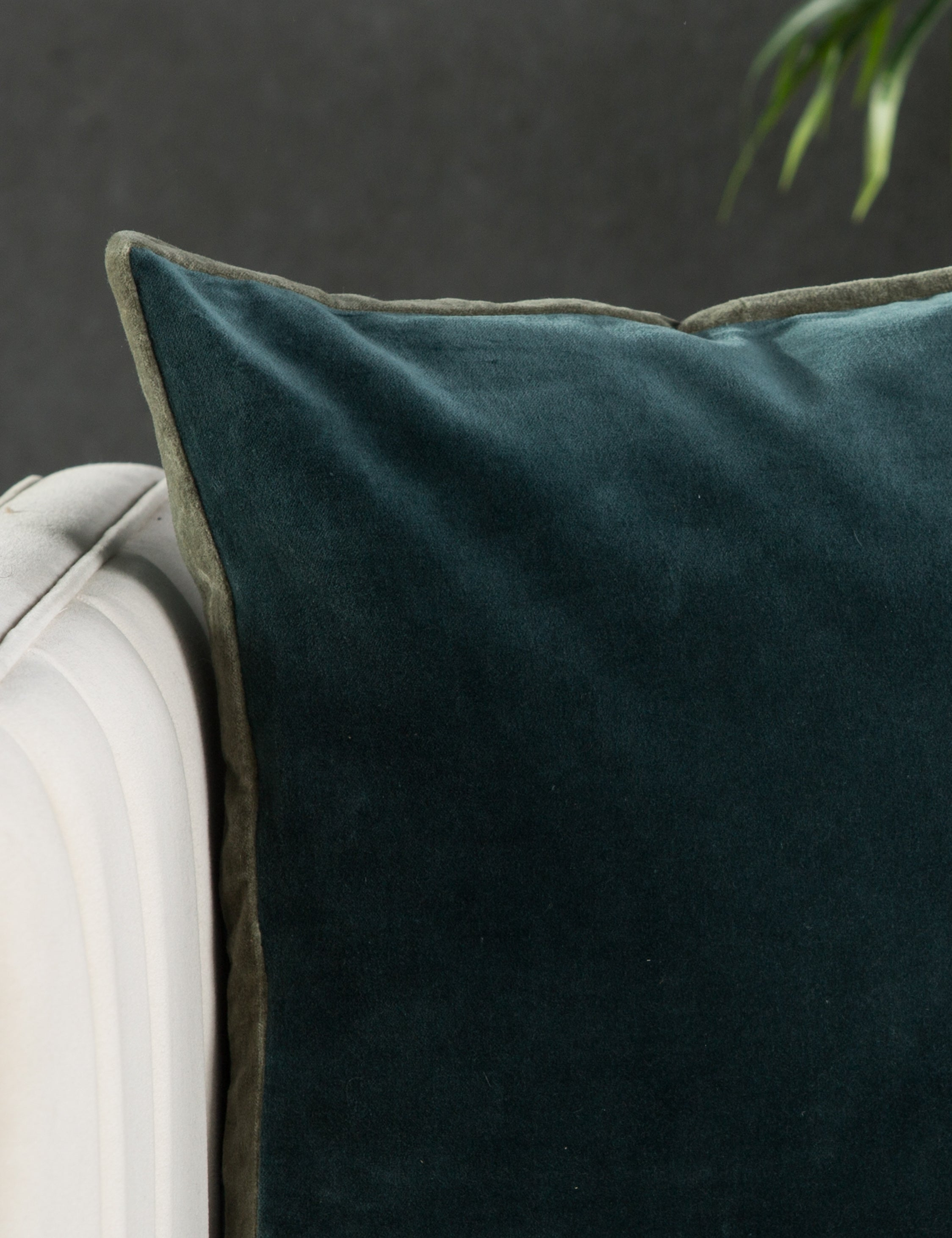 Clune Pillow - Teal and Gray / Polyester