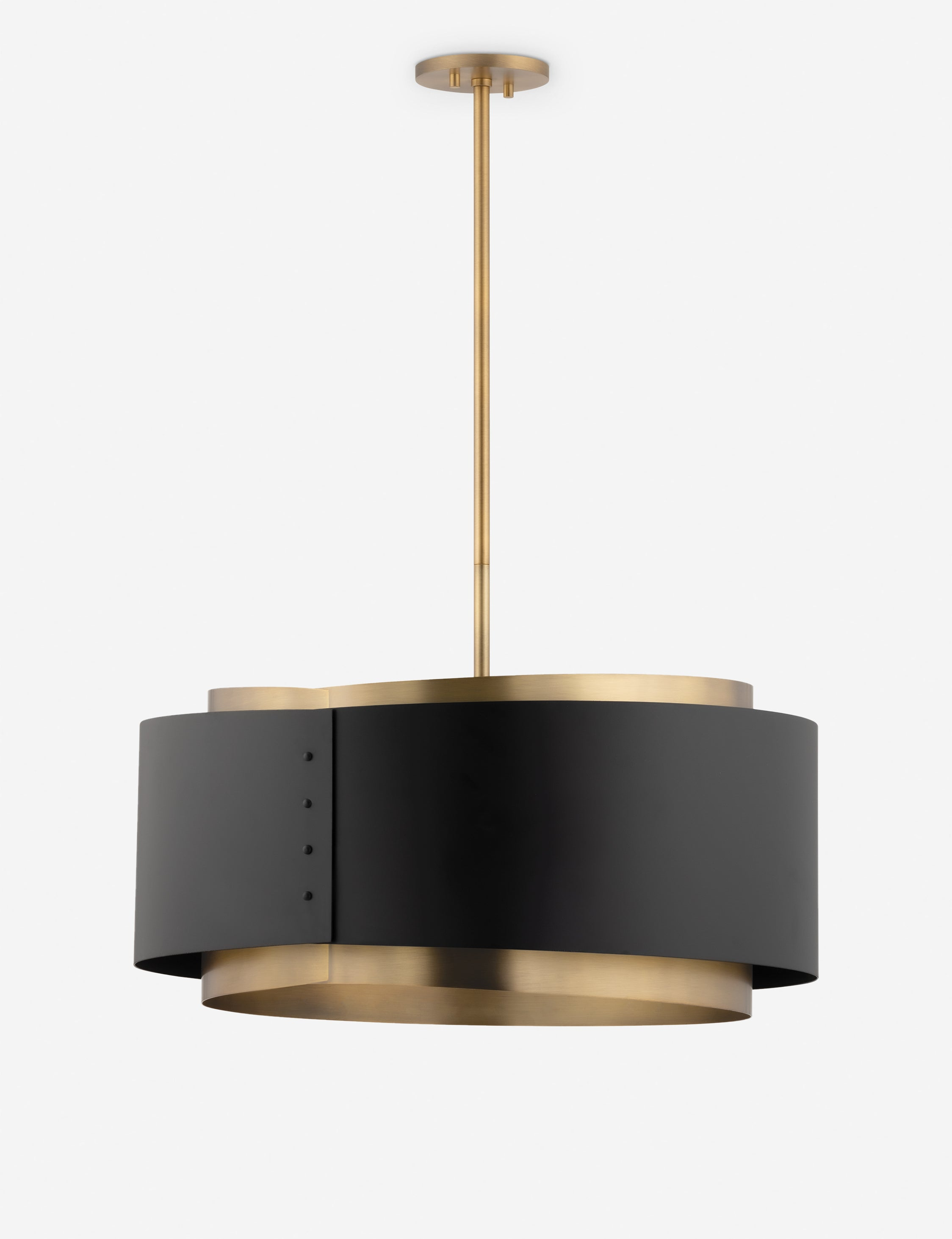 Roux Pendant Light by Colin King x Troy Lighting - Brass and Black / 25" Dia