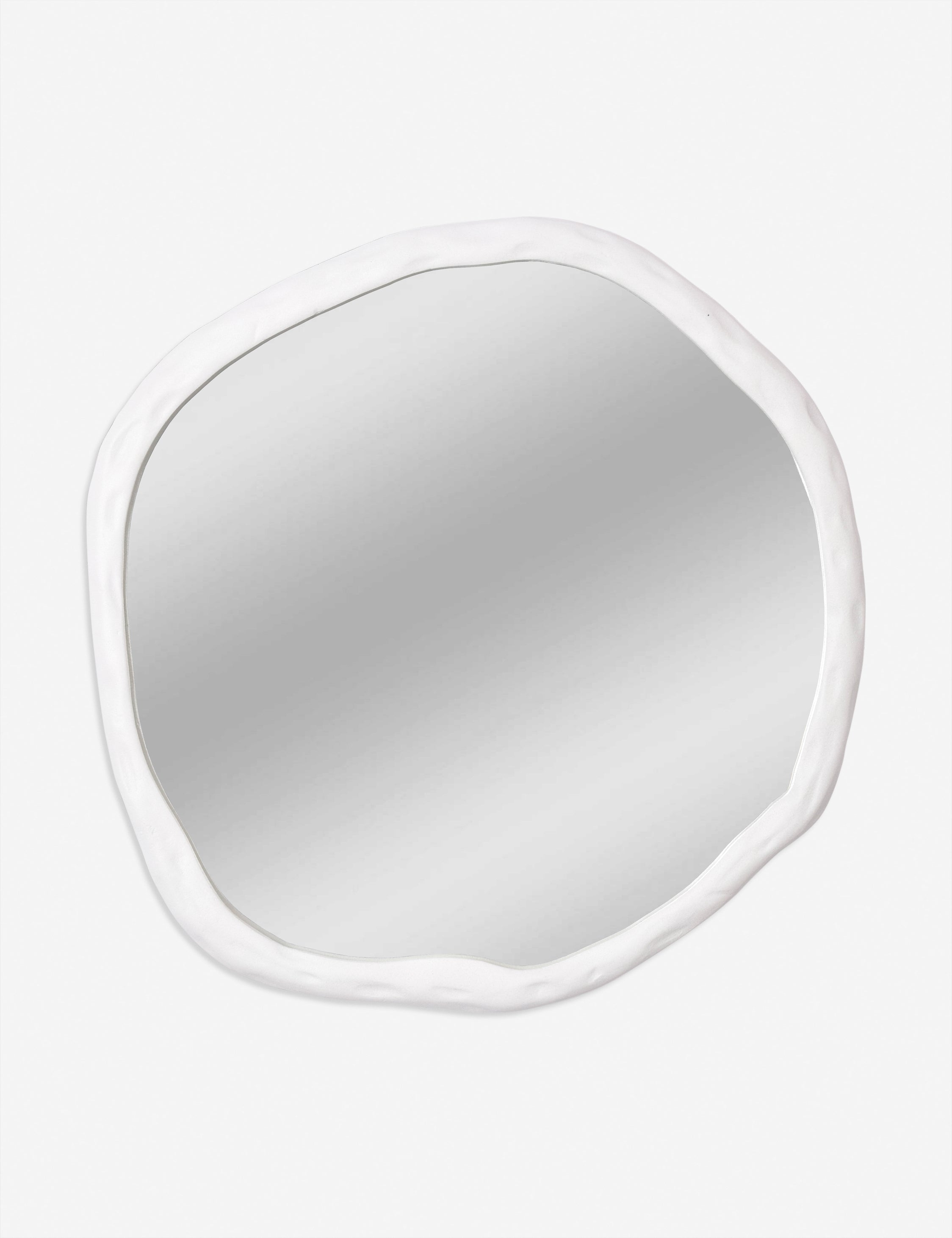 Rogelio Round Mirror - White / Large