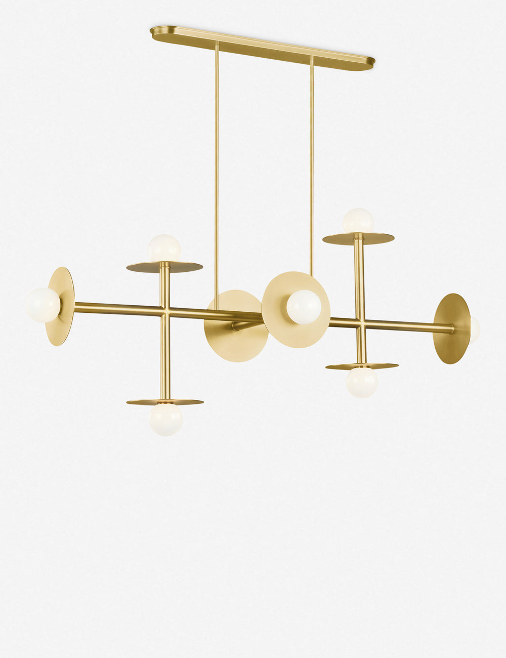 Nodes Large Linear Chandelier by Kelly Wearstler - Burnished Brass