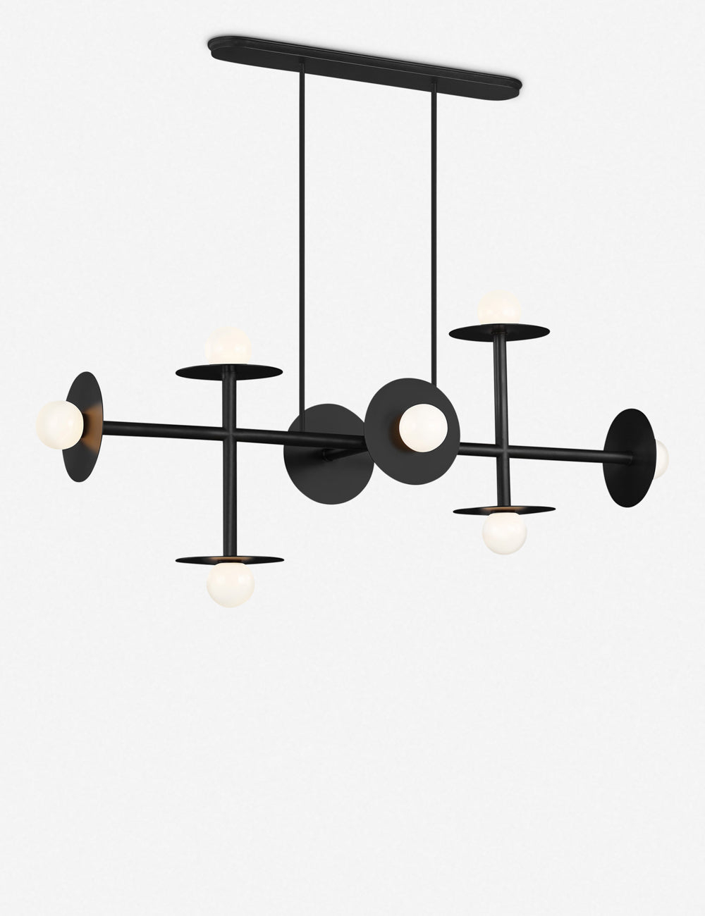 Nodes Large Linear Chandelier by Kelly Wearstler - Black