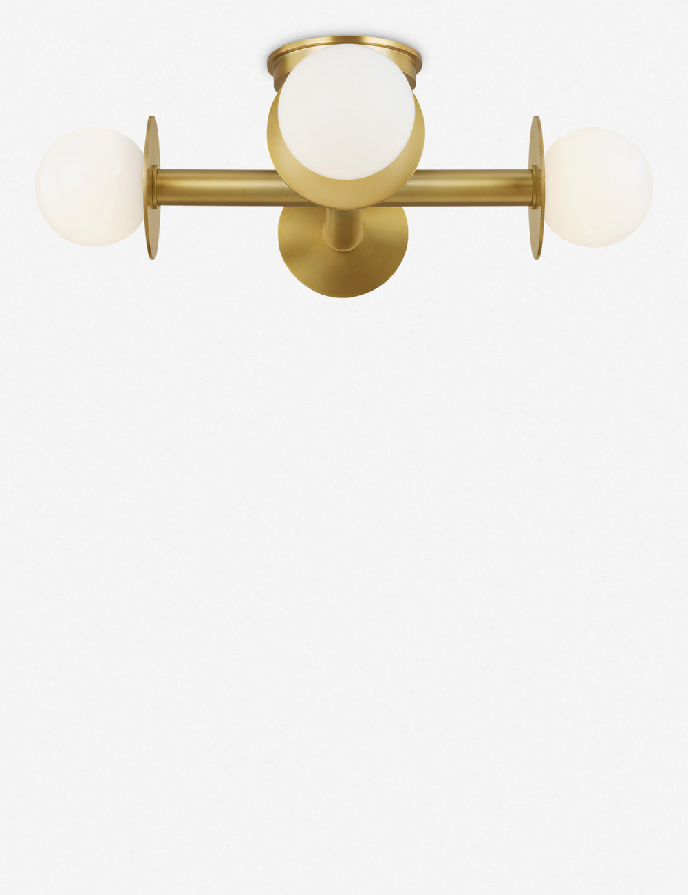 Nodes Semi-Flush Mount Light by Kelly Wearstler - Burnished Brass / 18"Dia