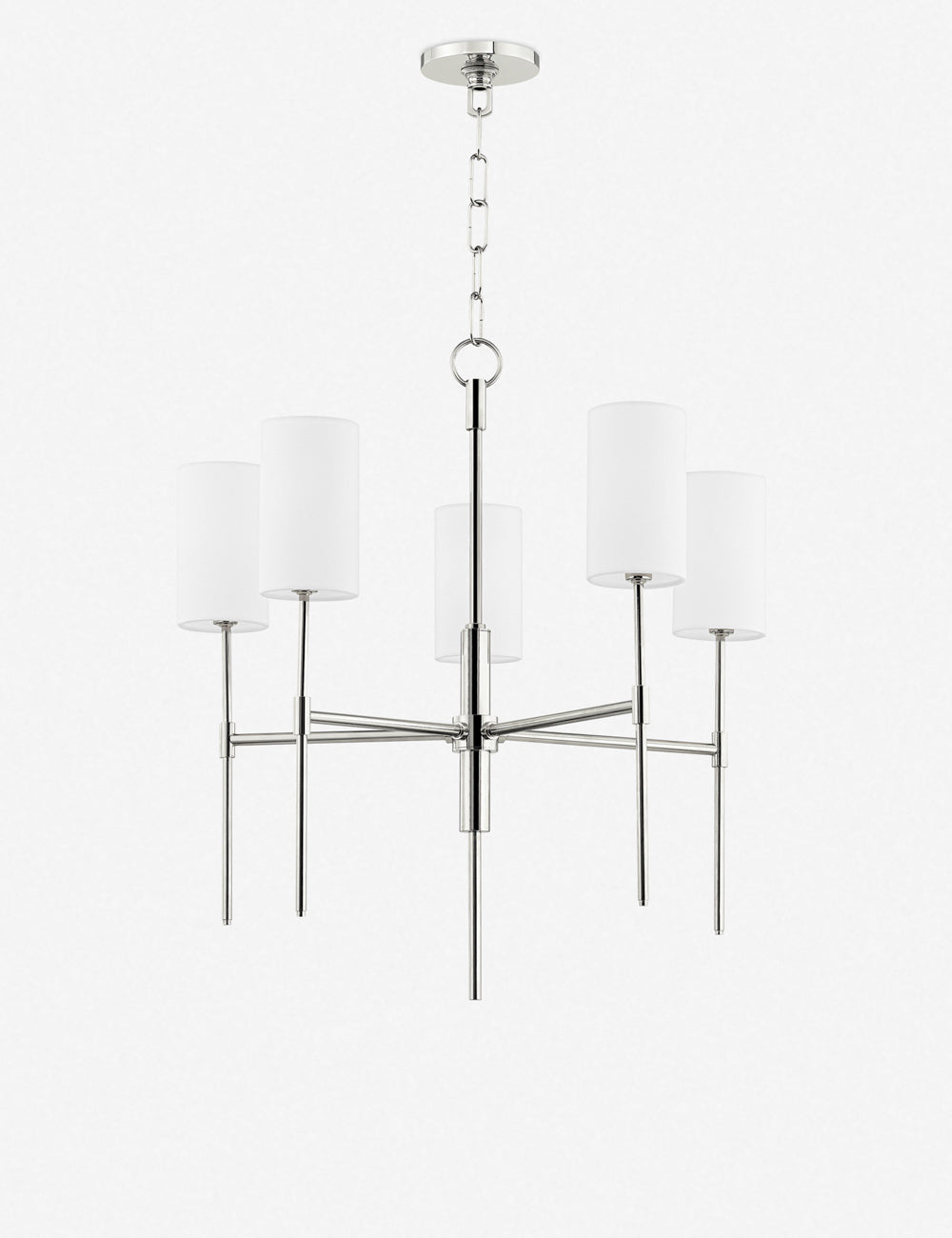 Jensine Chandelier - Polished Nickel / 5 Light