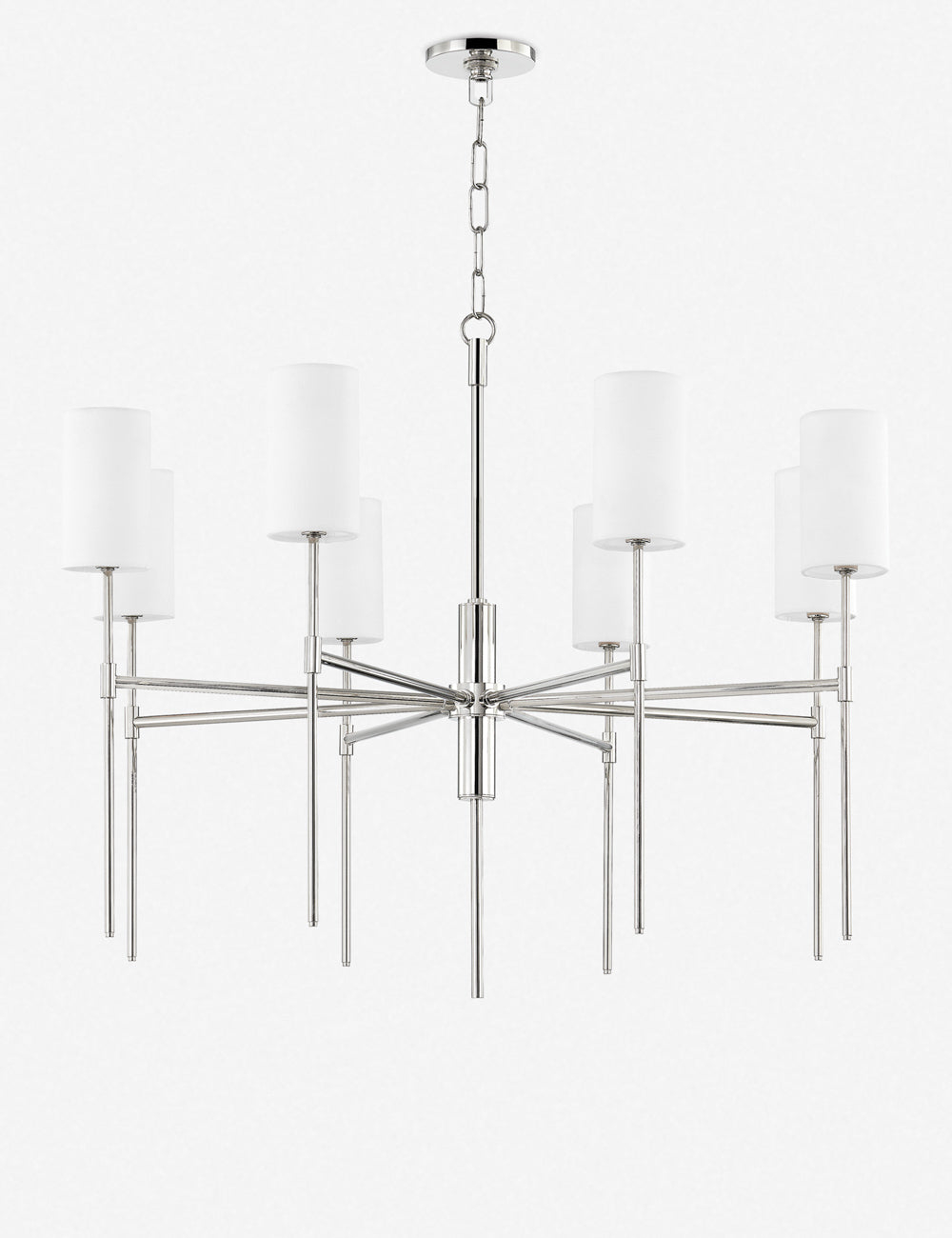 Jensine Chandelier - Polished Nickel / 8 Light