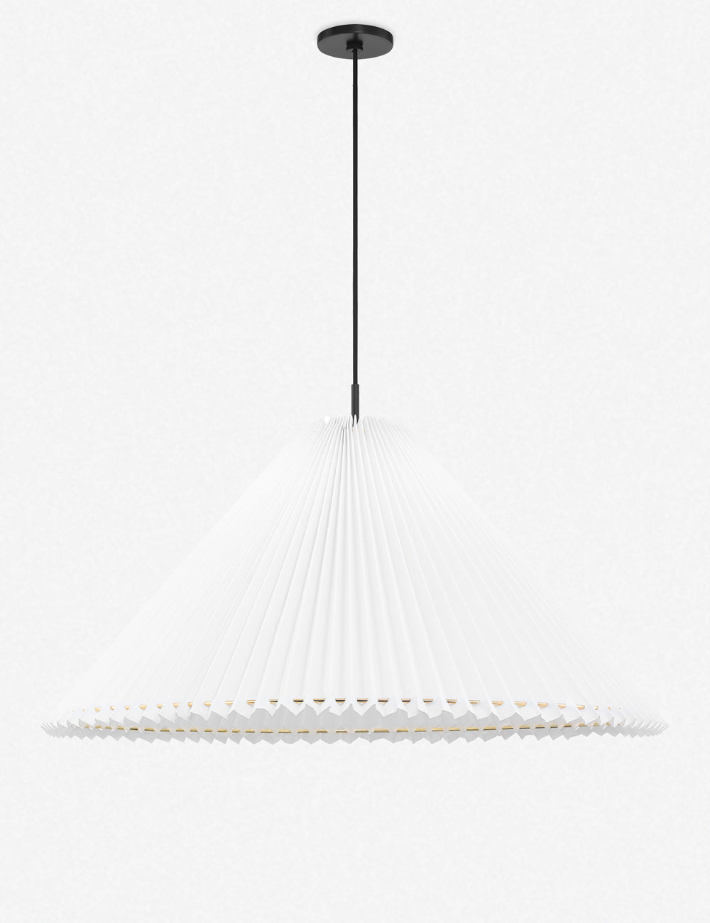 Demi 33.75'' Contemporary Black and Aged Brass LED Pendant Light