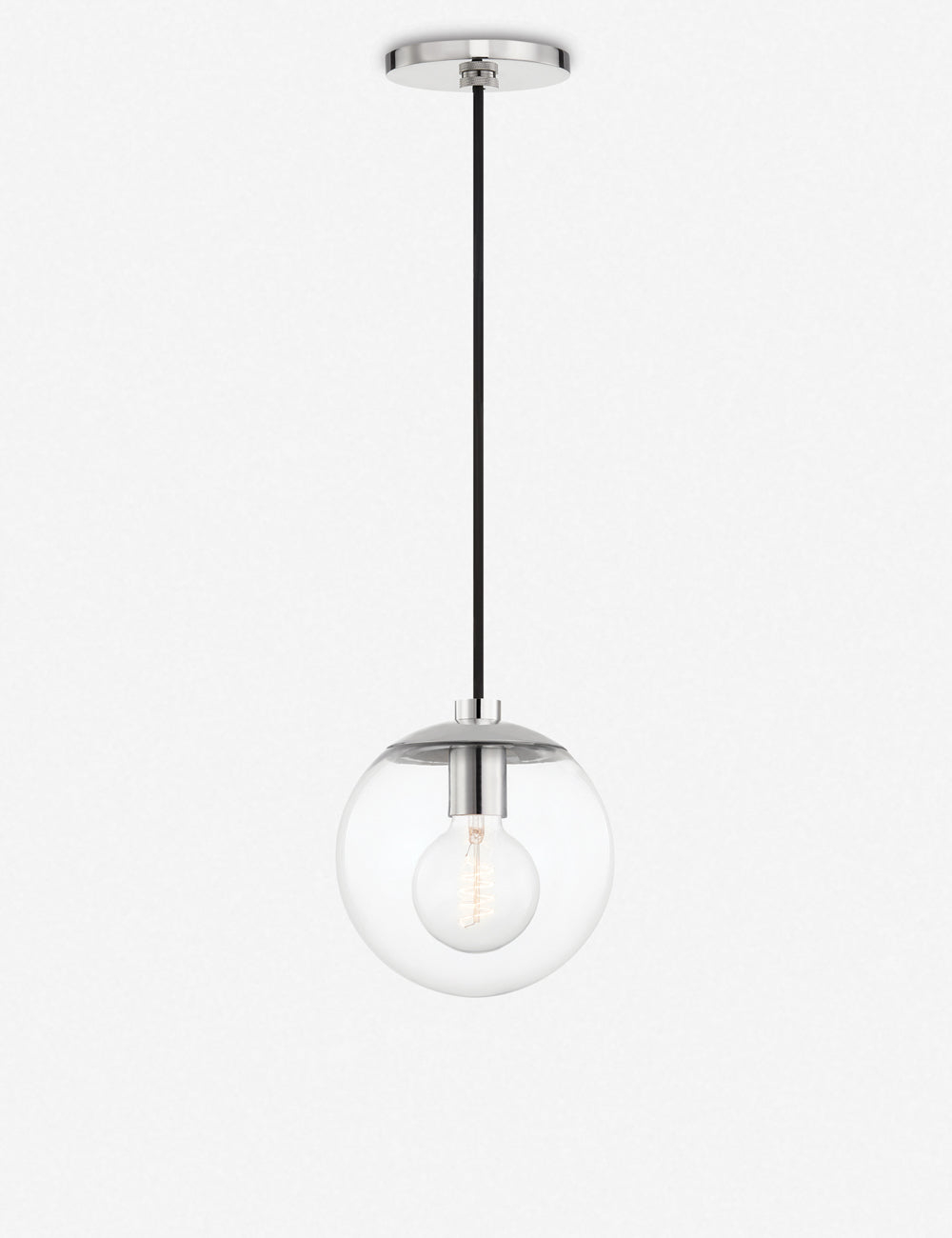 Lia Pendant Light - Clear / 1 Light / Polished Nickel