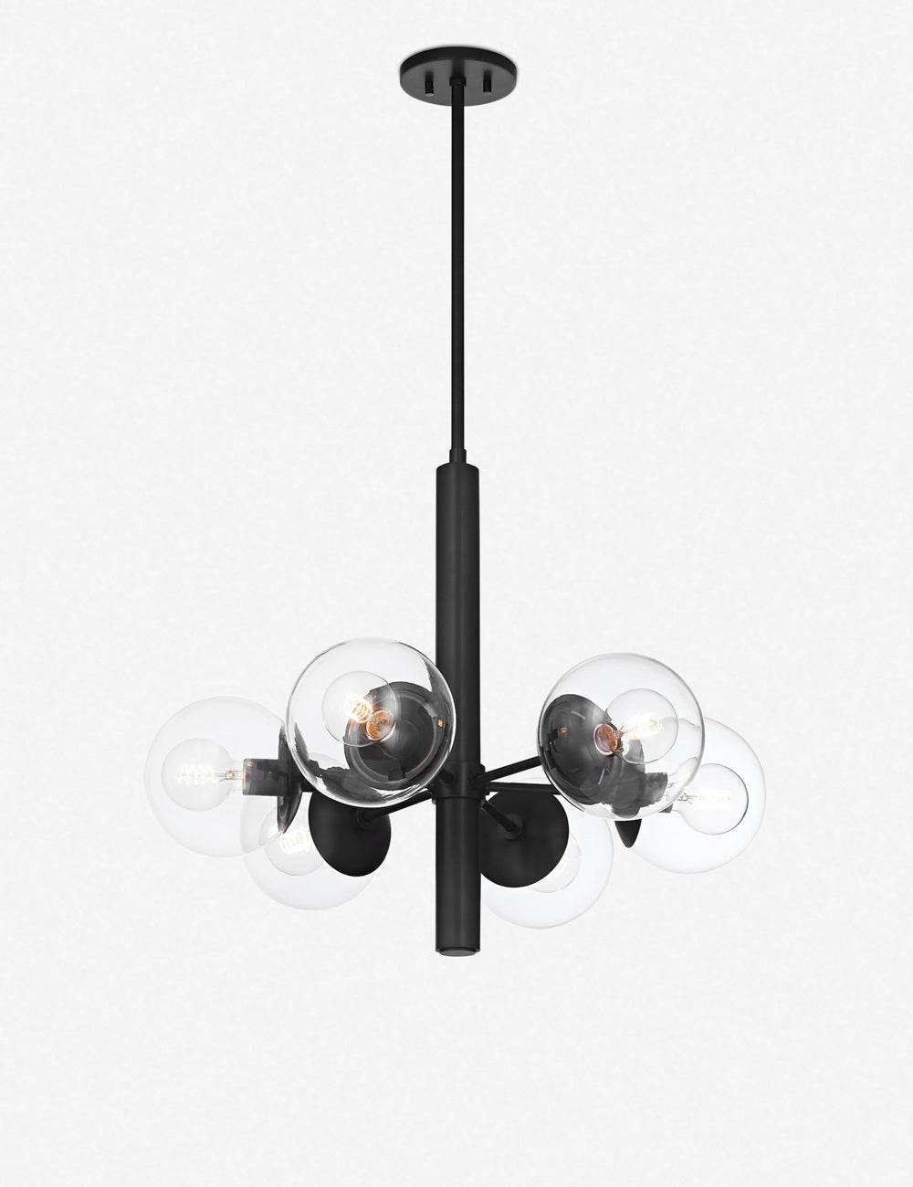 Lia Chandelier - Clear / 6 Light / Bronze
