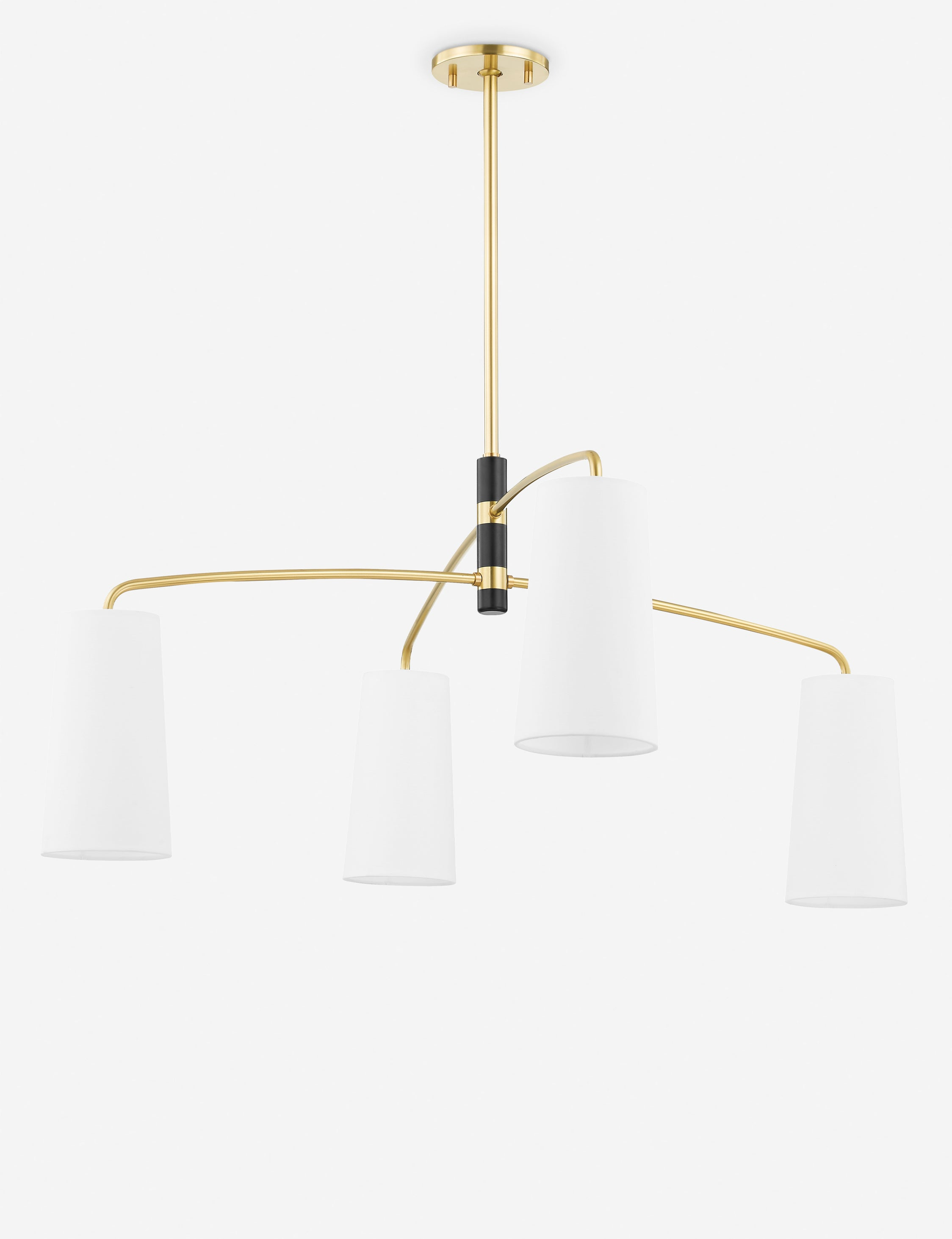 Milner Chandelier - Brass and Black / 45" W