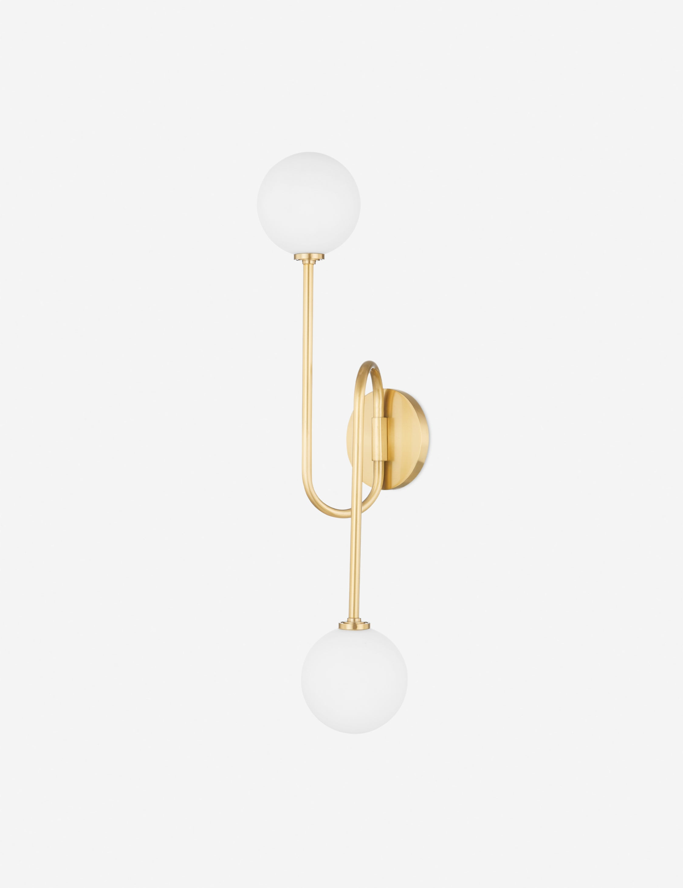 Keanu Sconce - White / Aged Brass