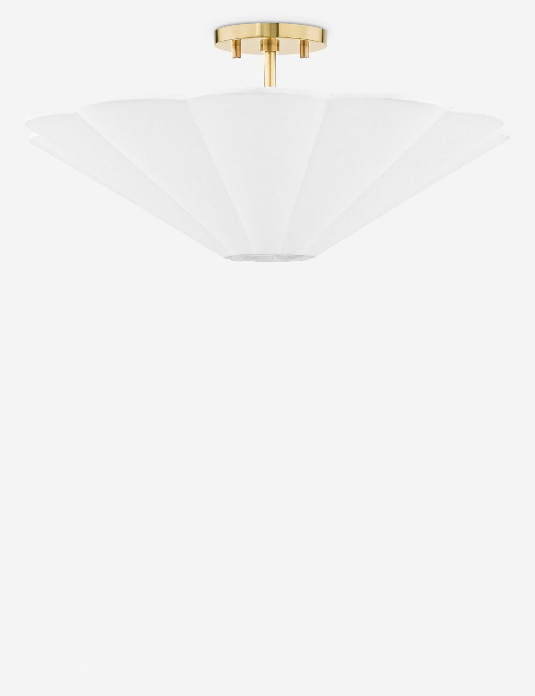 Gabin Semi-Flush Mount Light - Antique Brass / 20.25" Dia