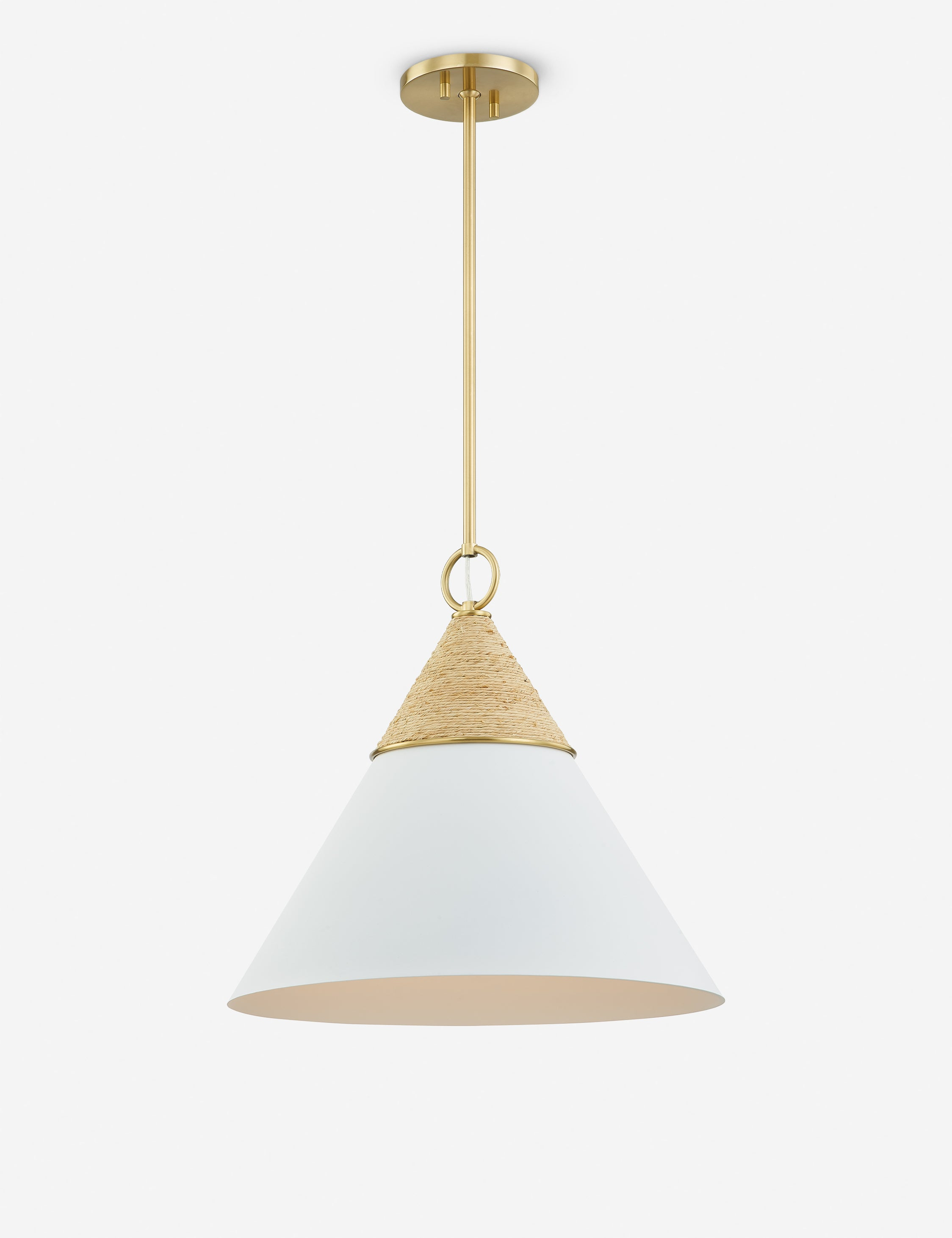 Rooney Pendant Light - White and Natural / 18"
