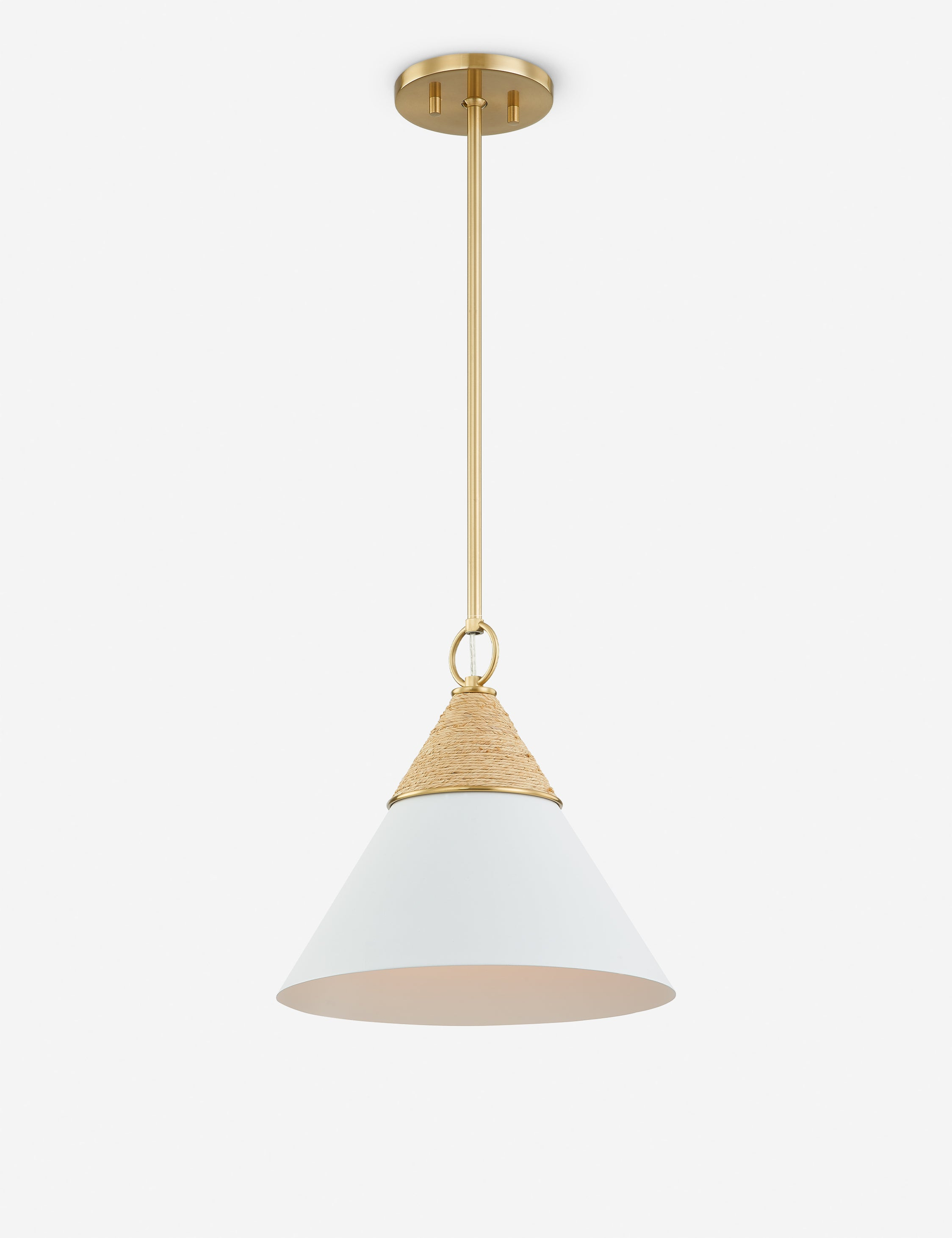 Rooney Pendant Light - White and Natural / 13"
