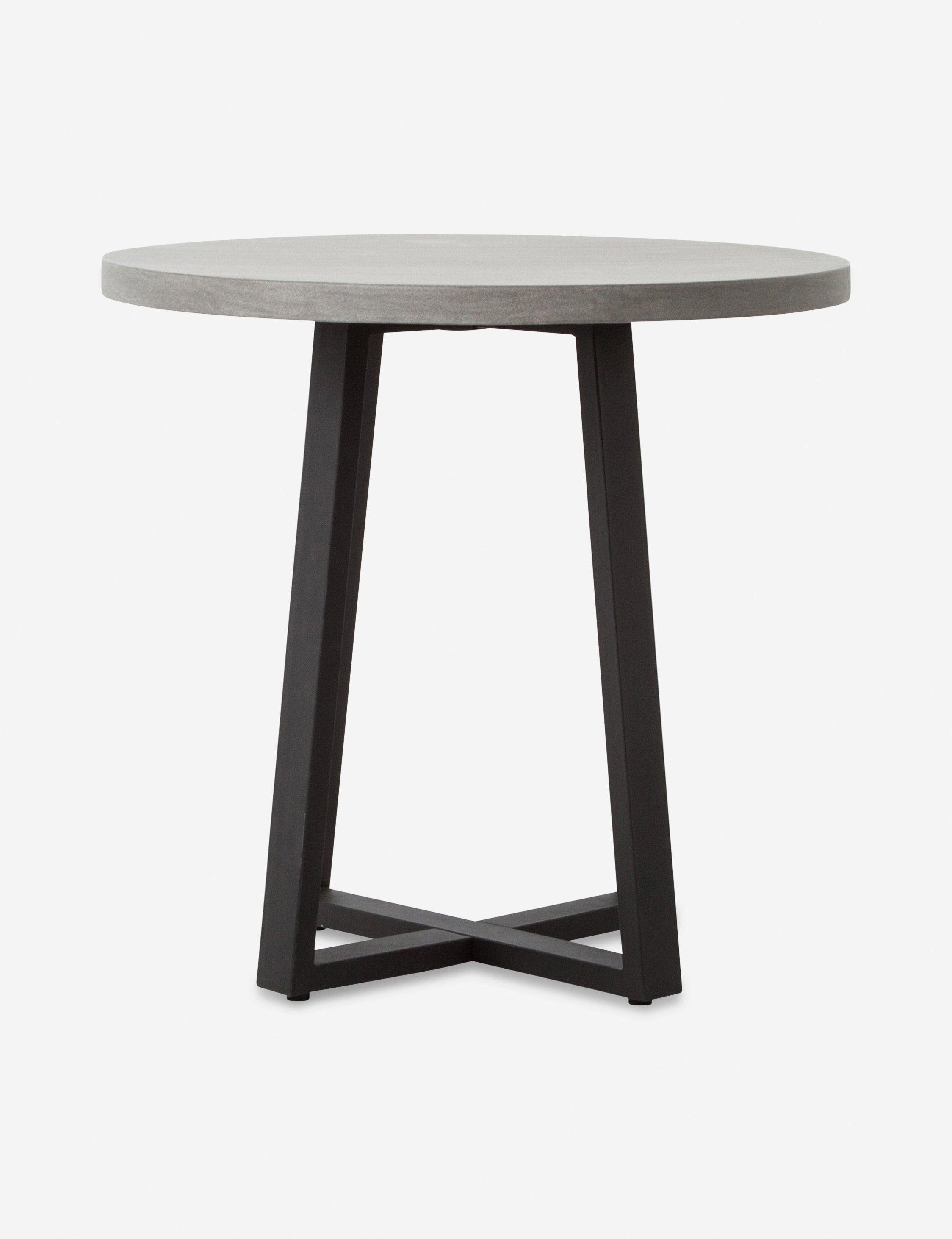 Hollis Indoor / Outdoor Round Dining Table - Gray / 32"