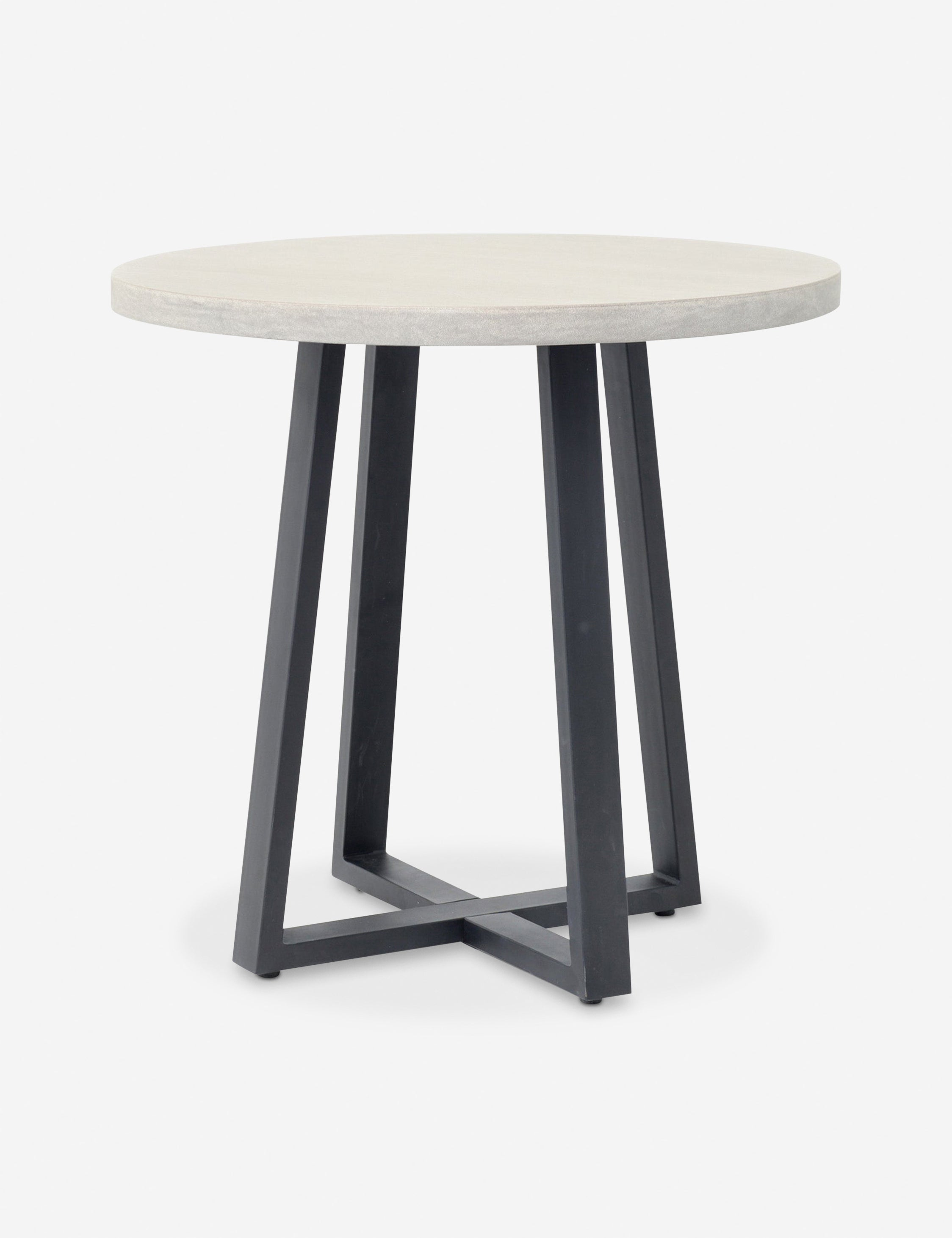 Hollis Indoor / Outdoor Round Dining Table - Gray / 32"