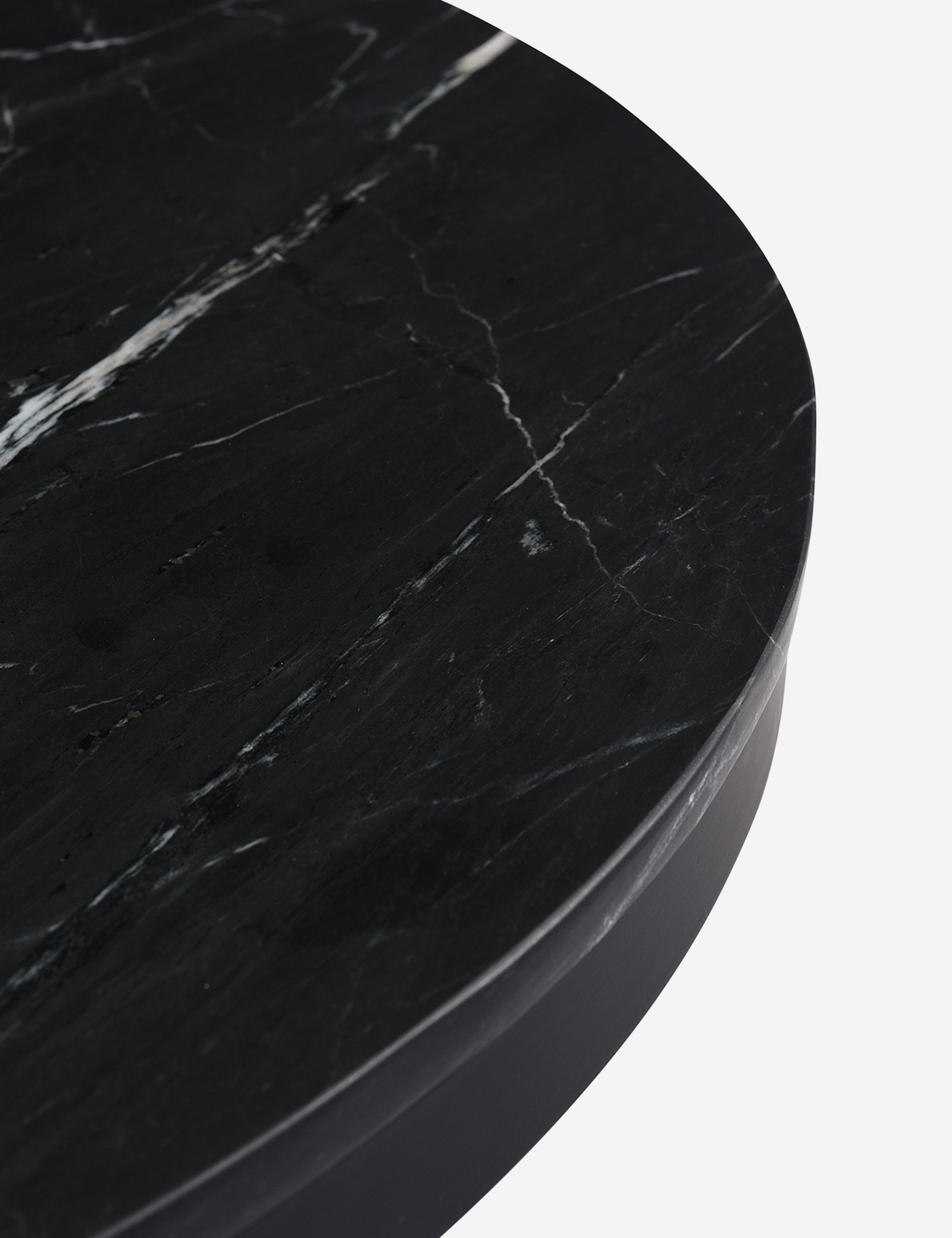 Tiago Round Dining Table - Black Marble