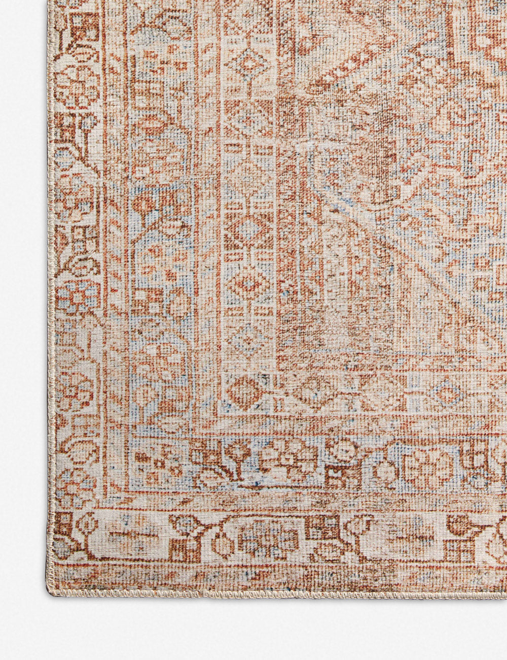 Jules Rug by Chris Loves Julia x Loloi - Tangerine and Mist / 2' x 5'