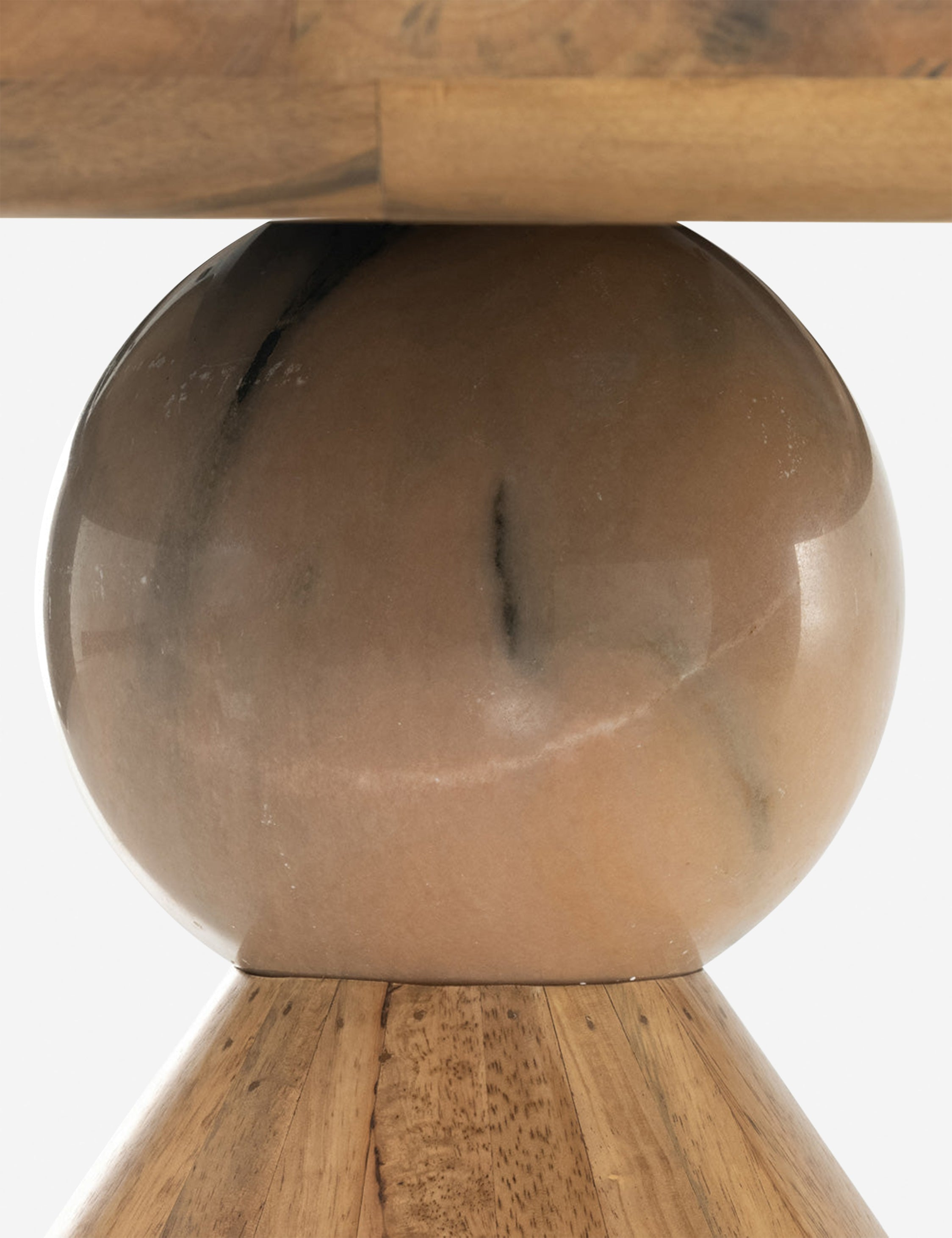 Jasmine Round Dining Table - Natural/Blush Marble