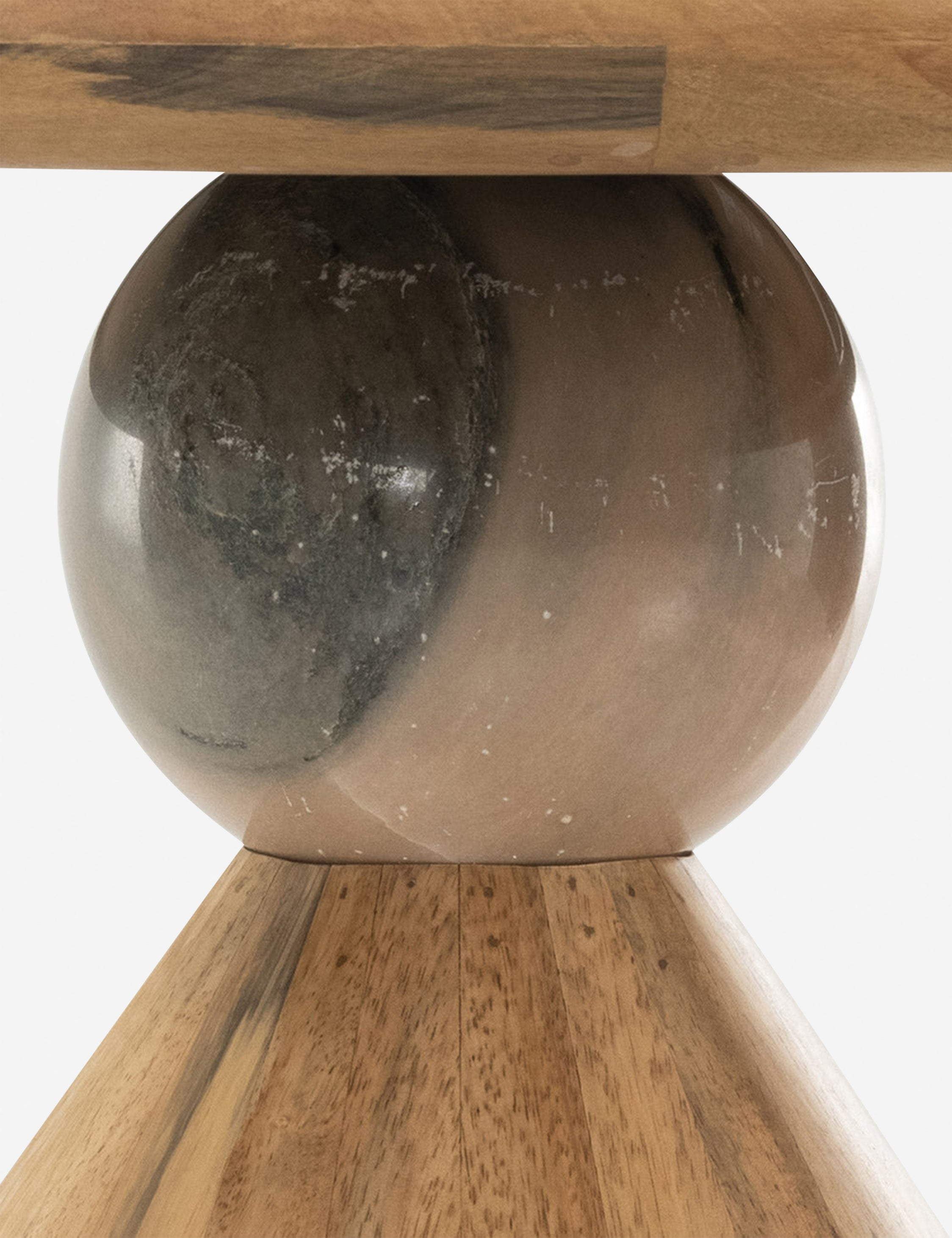 Jasmine Round Dining Table - Natural/Blush Marble