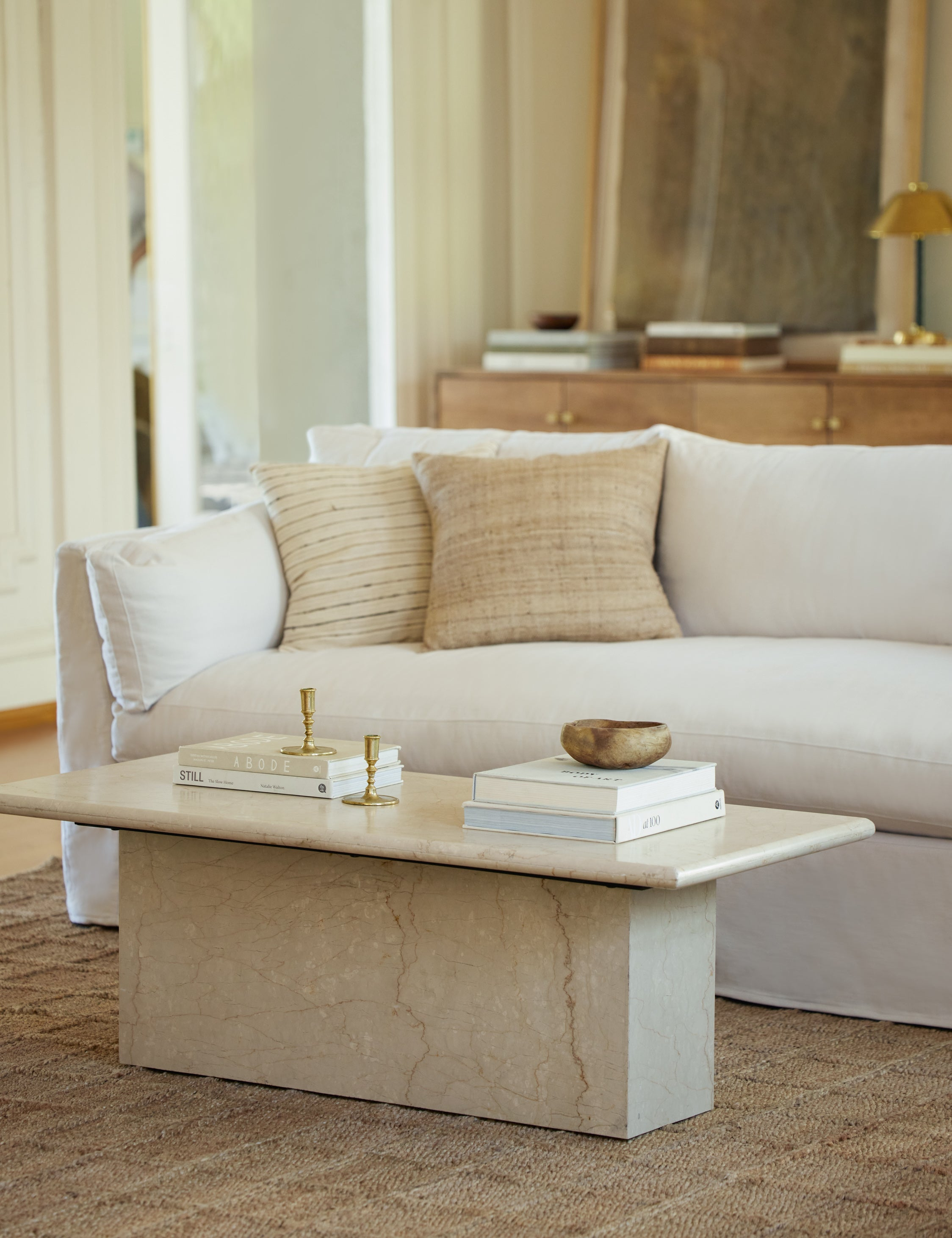 Leonel Coffee Table - Cream Marble