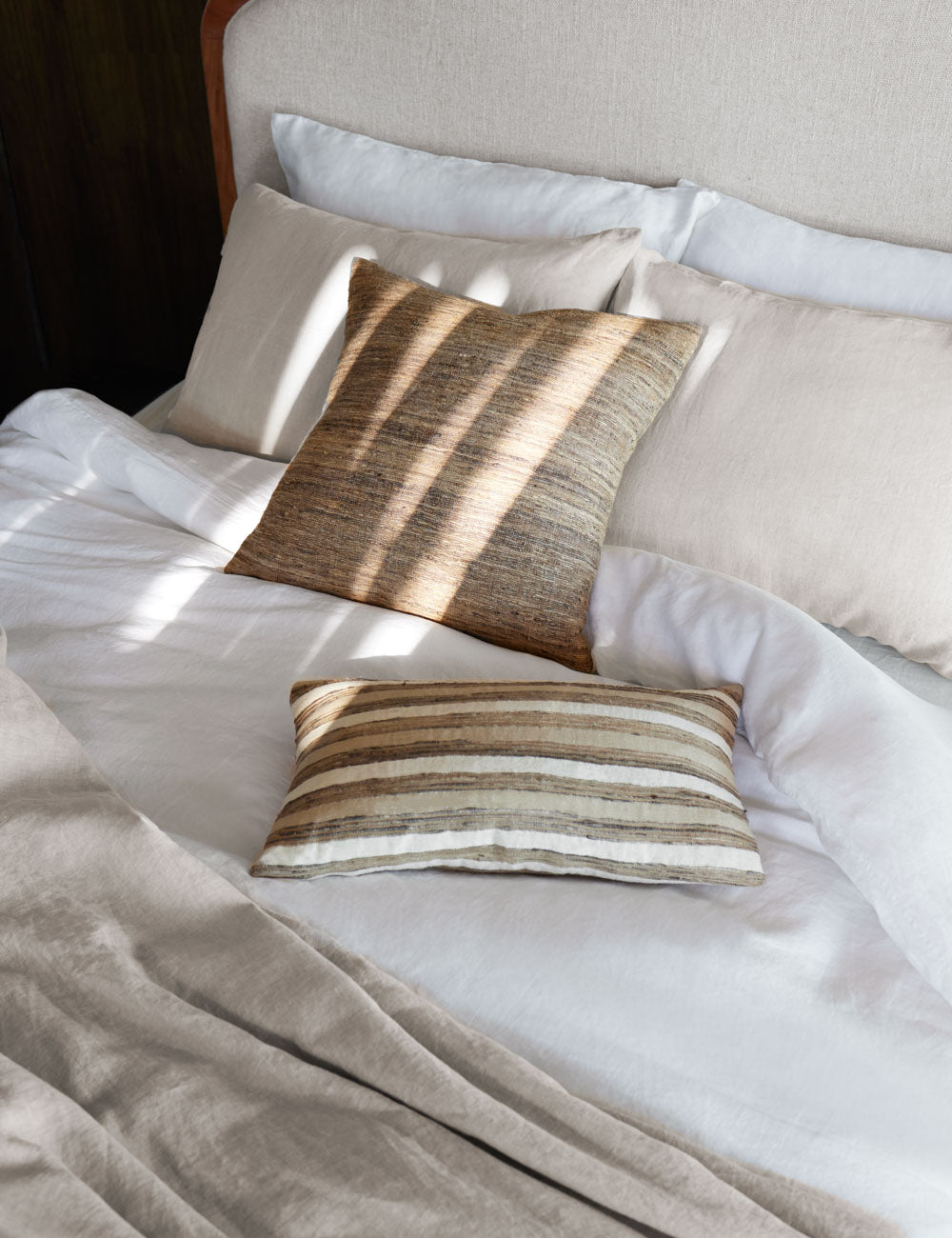European Flax Linen Duvet Set by Cultiver - White / Queen