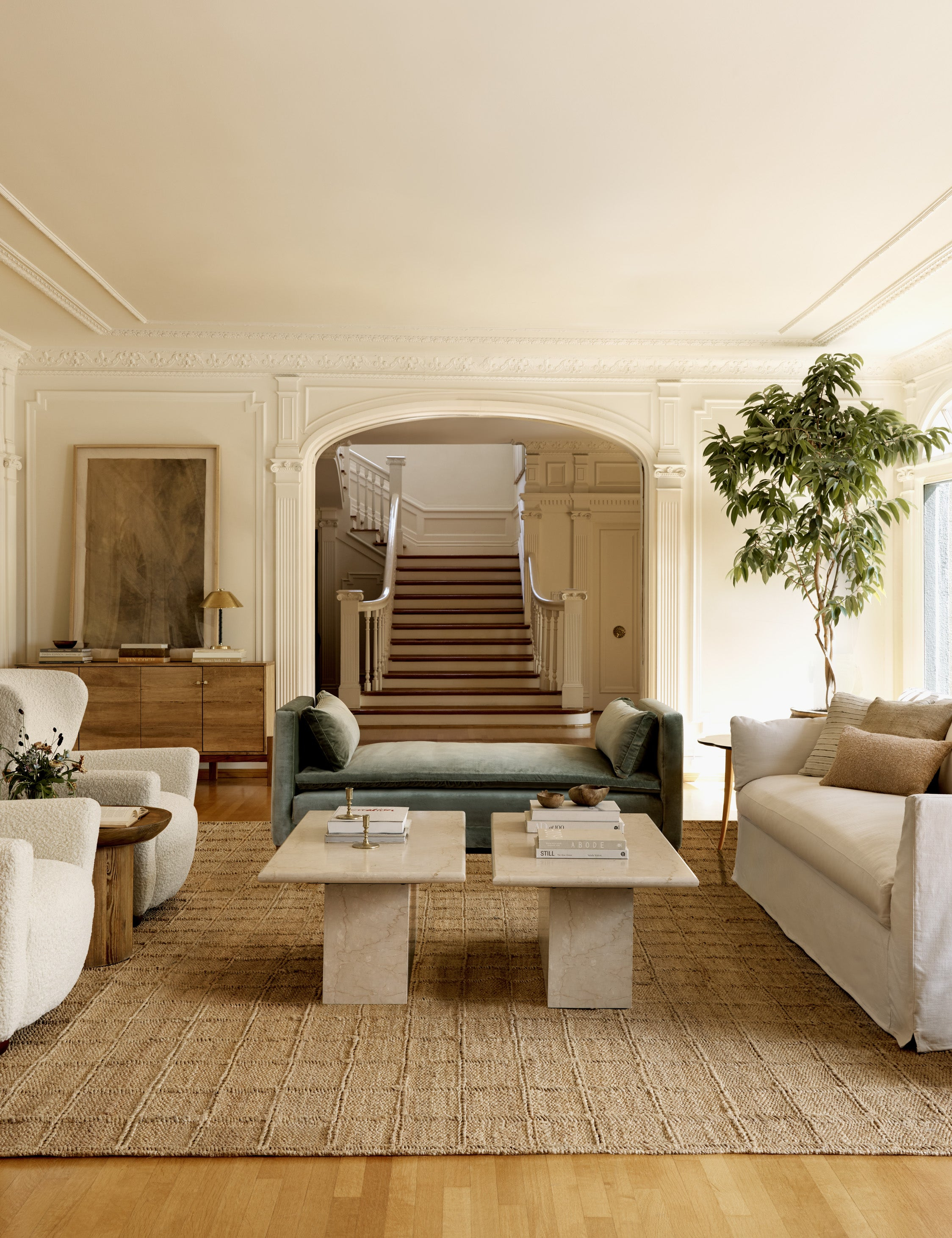 Leonel Coffee Table - Cream Marble