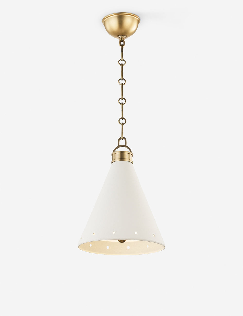 Buxton Pendant Light - White and Brass / Small