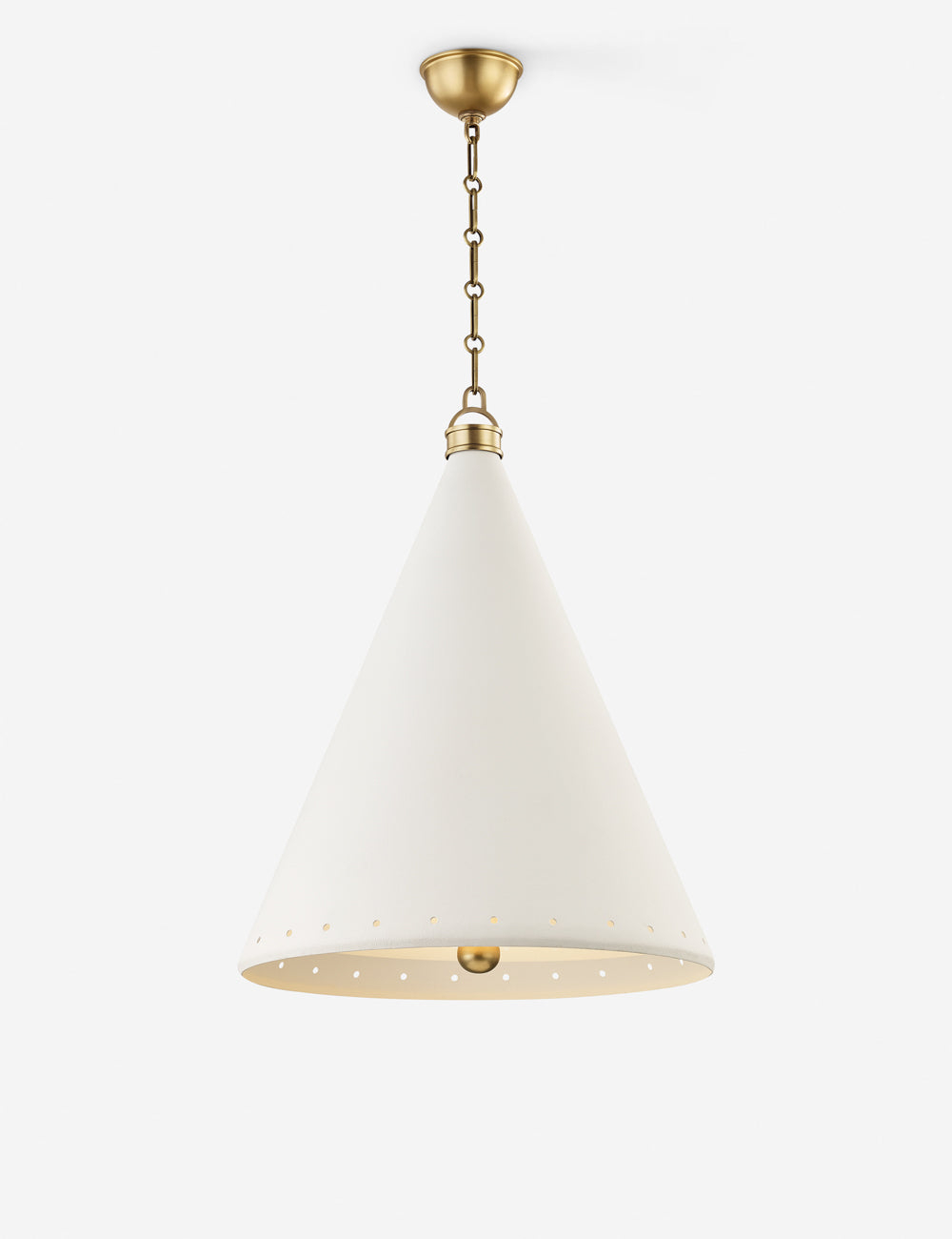 Buxton Pendant Light - White and Brass / Large