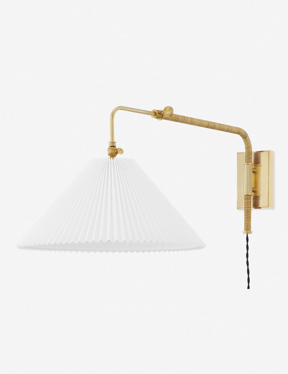 Elyna Plug-In Sconce - Antique Brass