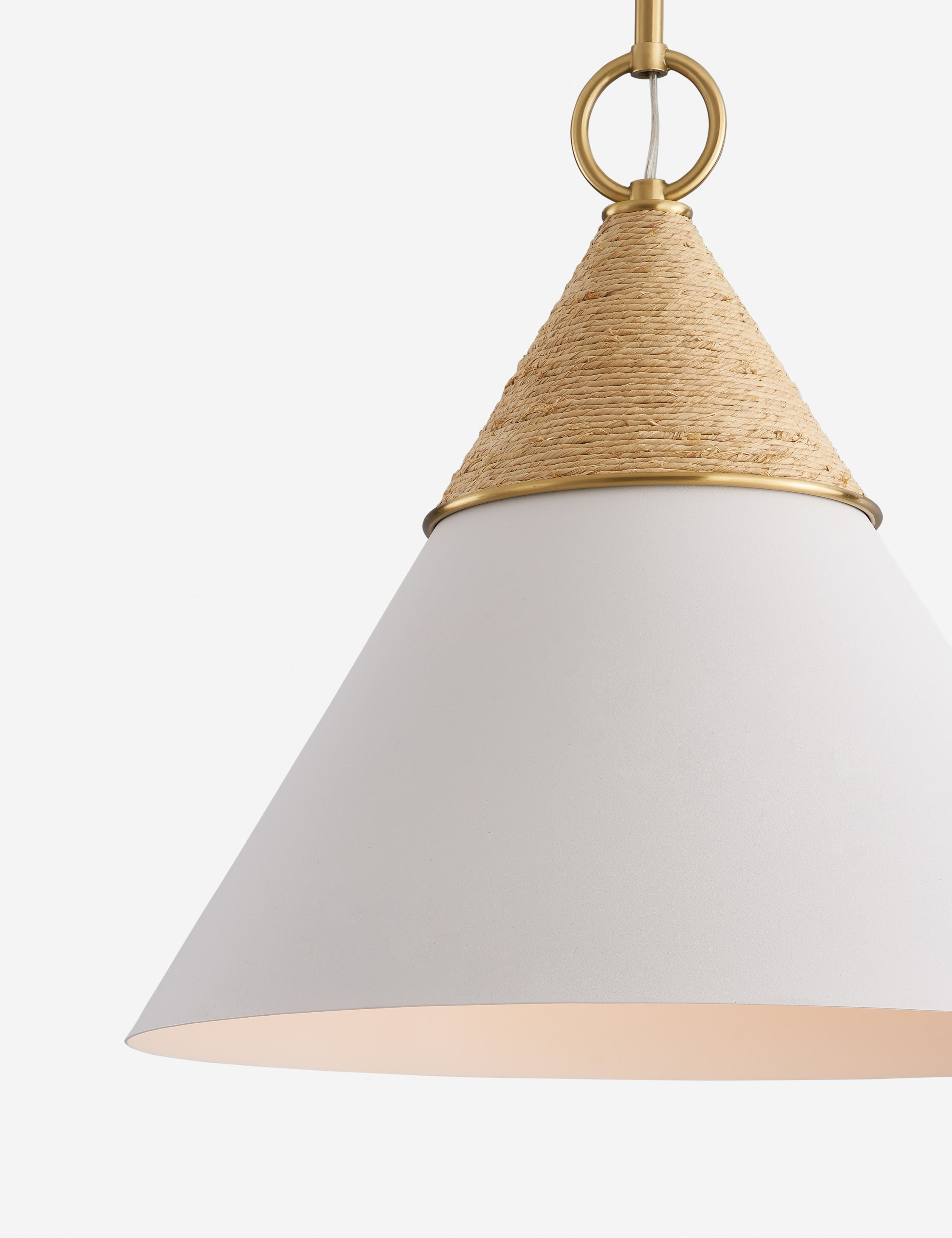 Rooney Pendant Light - White and Natural / 18"