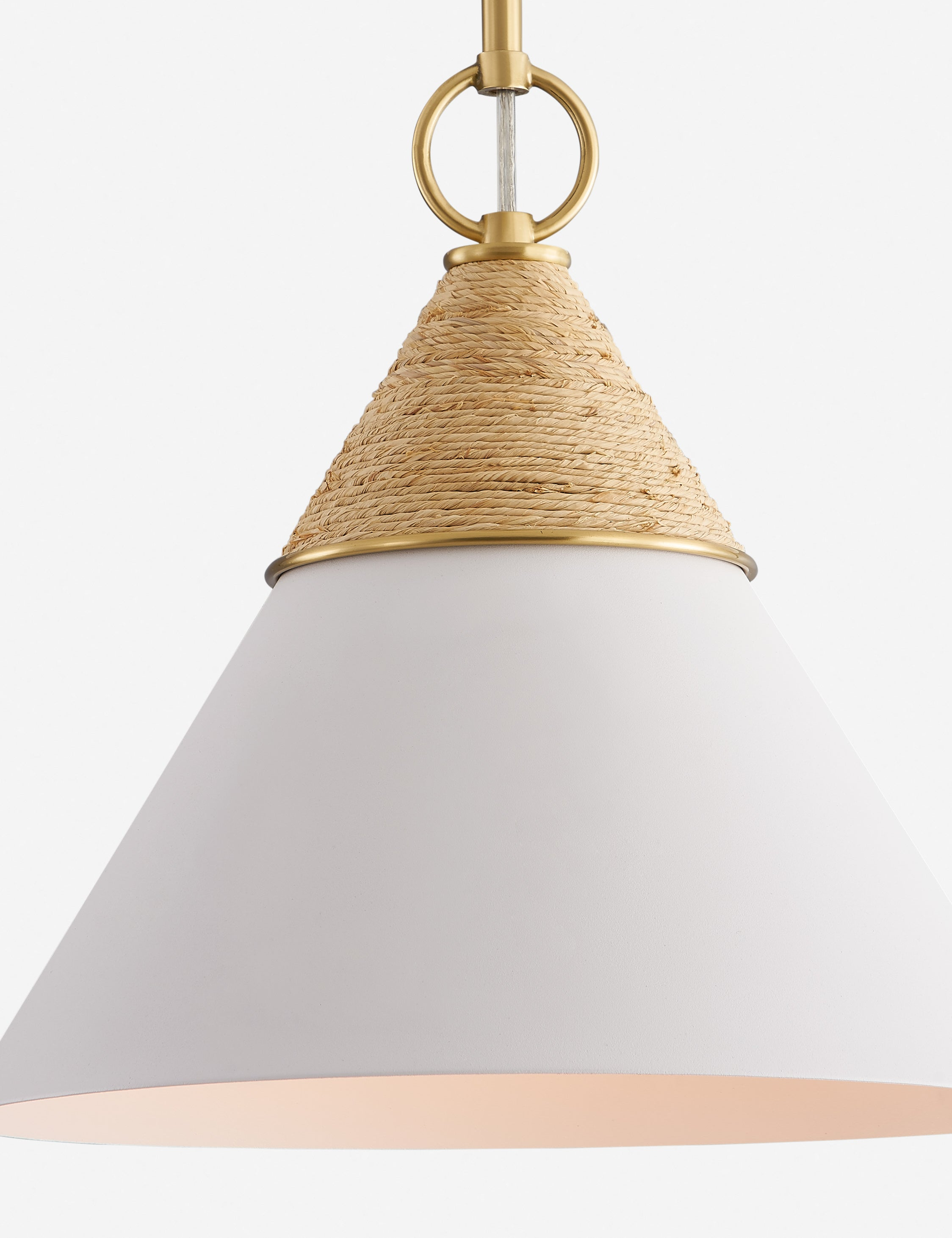 Rooney Pendant Light - White and Natural / 13"