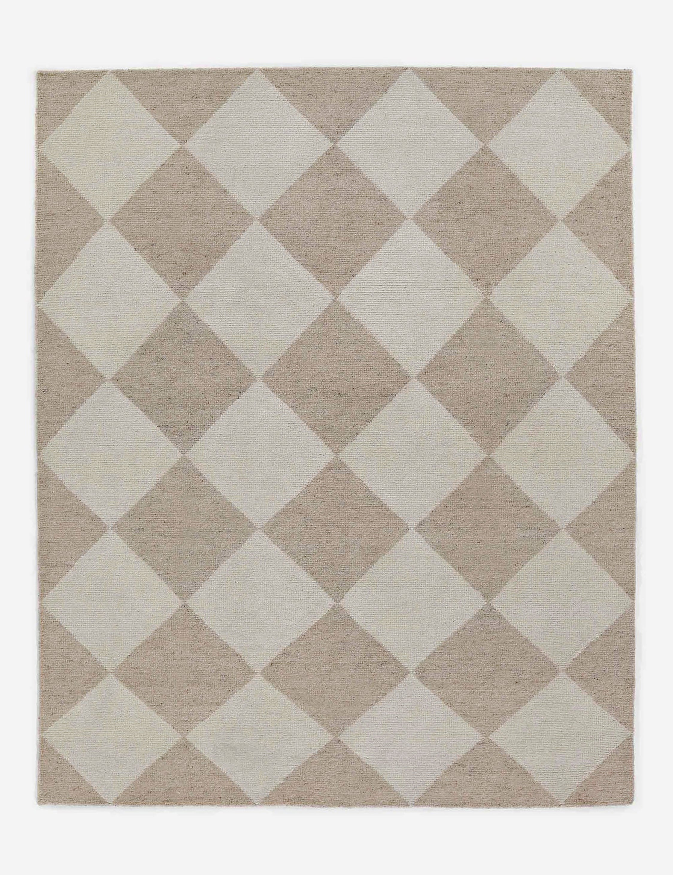 Palau Hand-Knotted Wool Rug - Beige / 6'3" x 9'