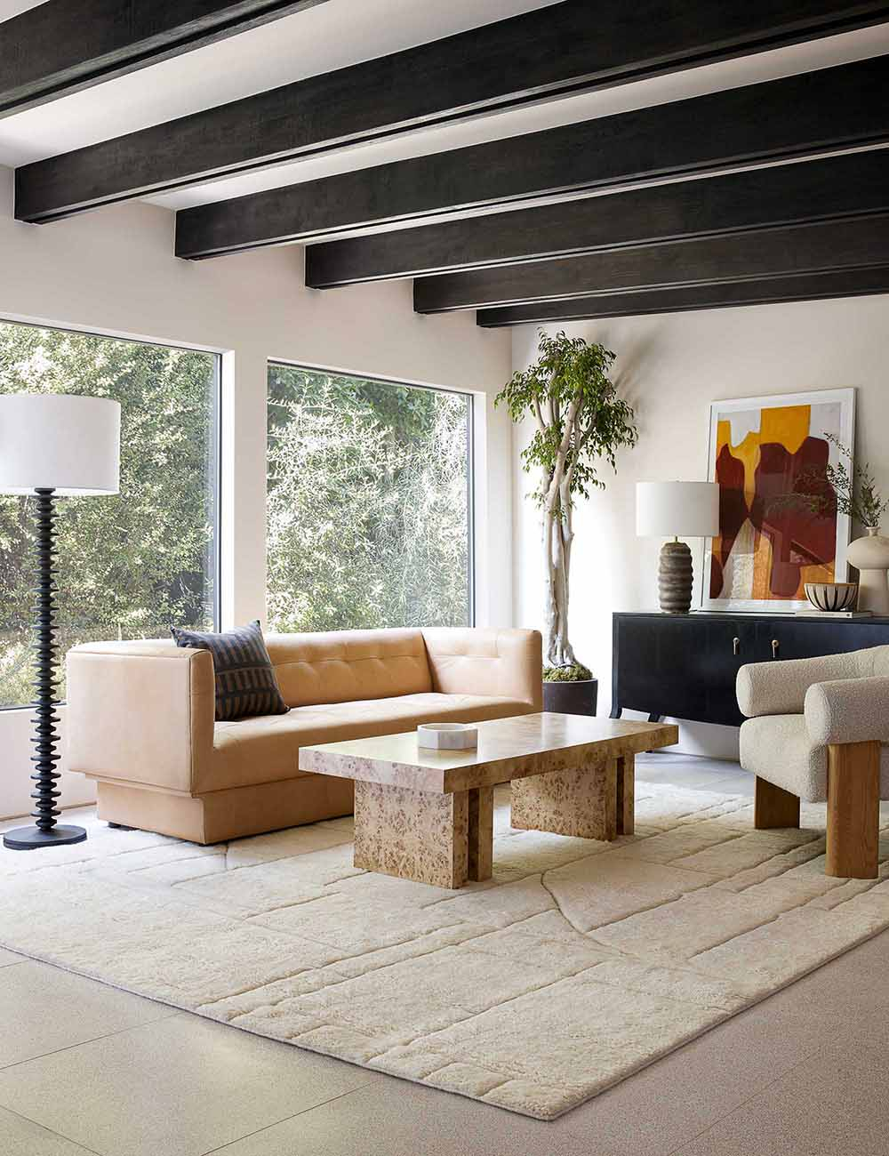 Fishbone Floor Lamp by Regina Andrew - Ebony