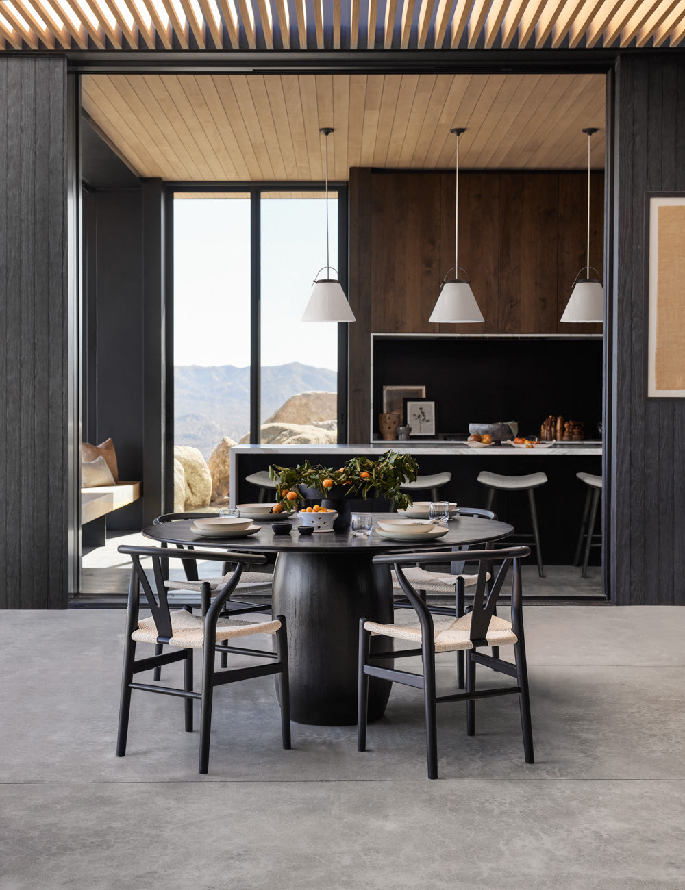 Cylia Dining Chair (Set of 2) - Black and Natural