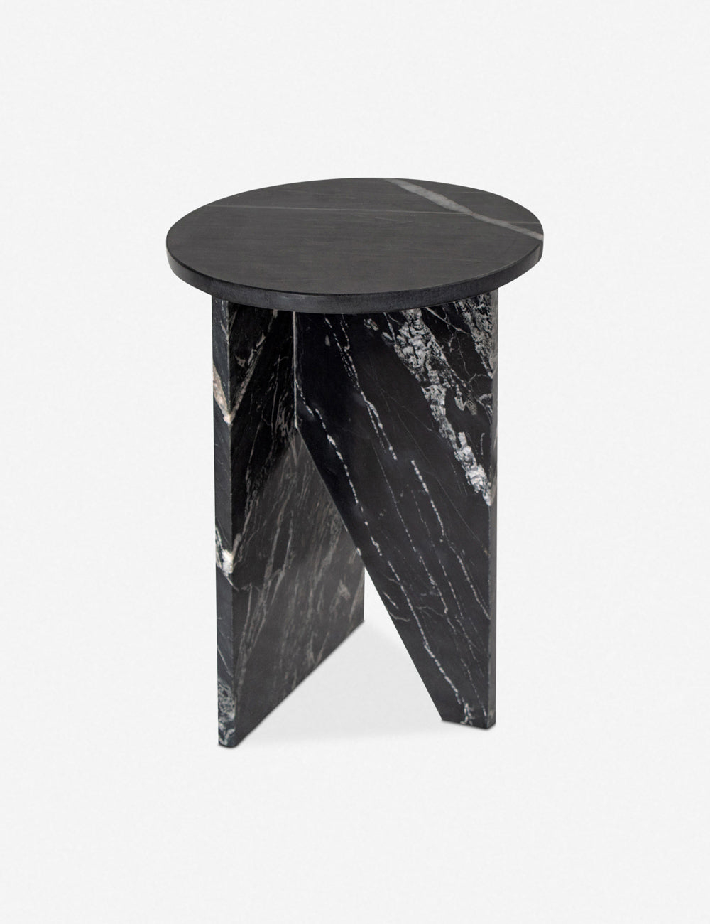 Biagio Round Side Table - Black