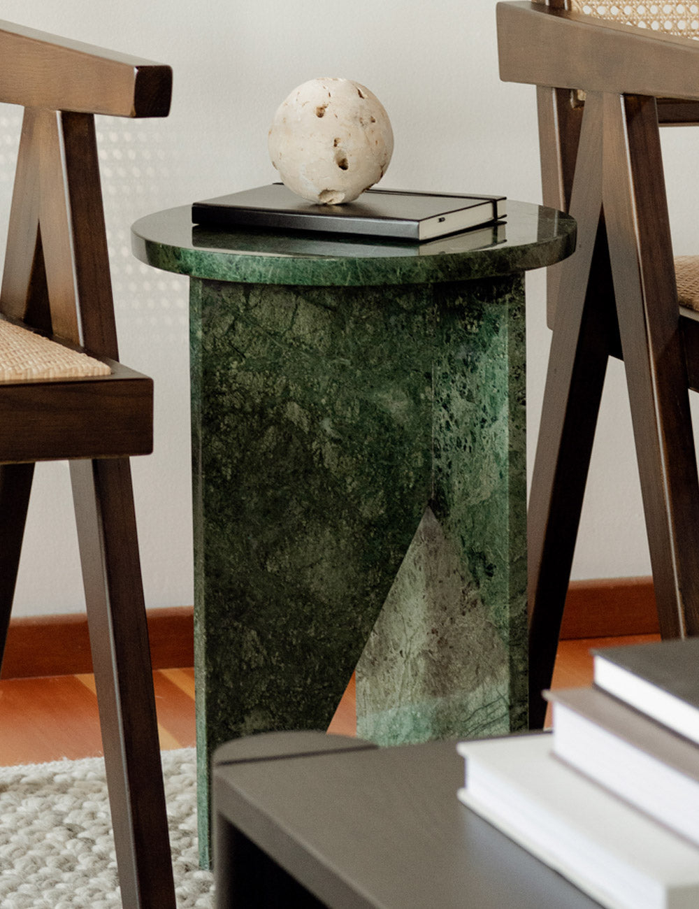 Biagio Round Side Table - Green
