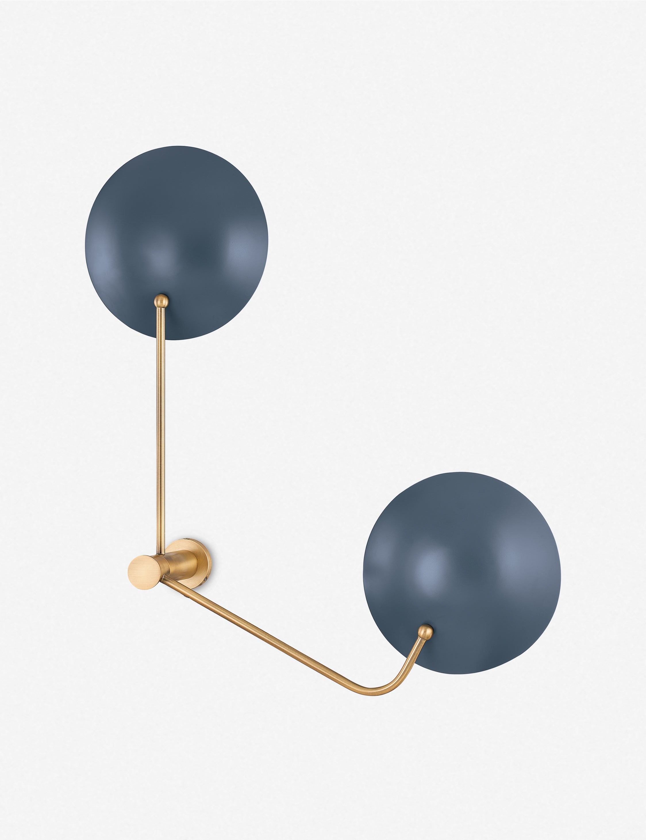 Sereno 2-Light Plug-In Sconce - Blue and Brass