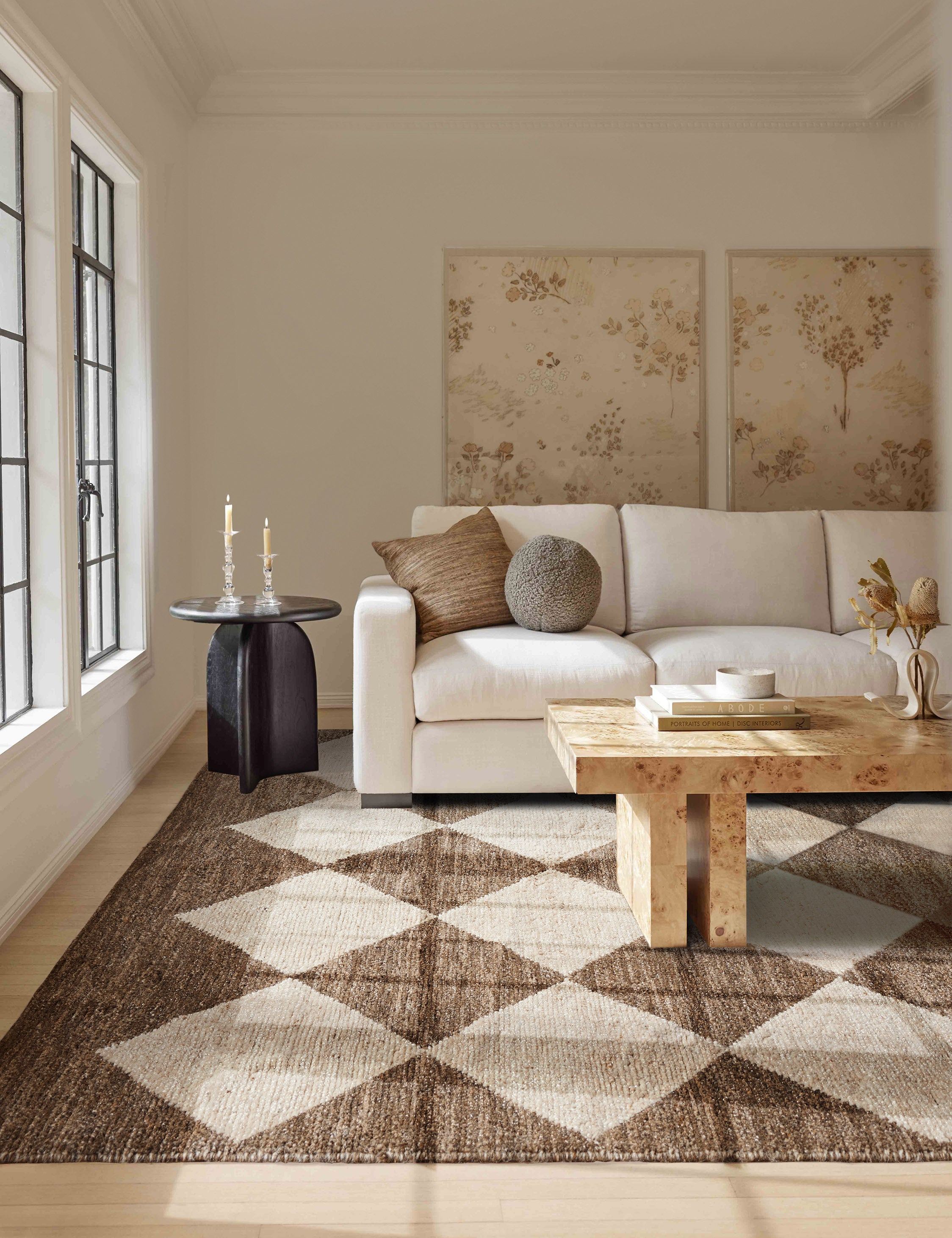 Palau Hand-Knotted Wool Rug - Brown / 2'6" x 8'