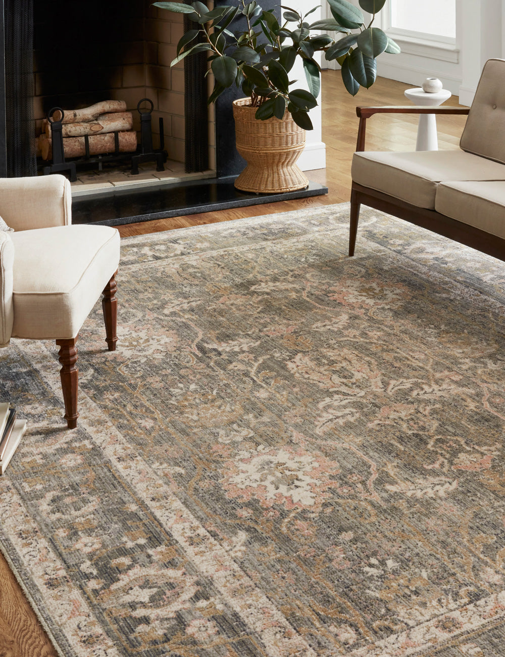 Rosemarie Rug by Chris Loves Julia x Loloi - Sage and Blush / 2'7" x 12' Runner