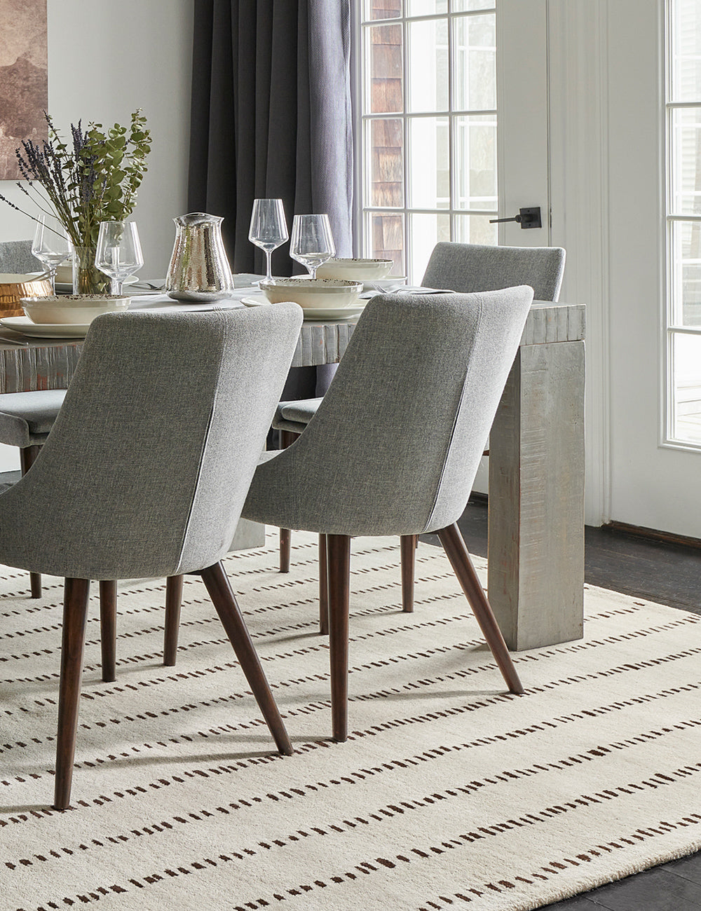 Posey Hand-Tufted Wool Rug - Ivory / 3'6" x 5'6"