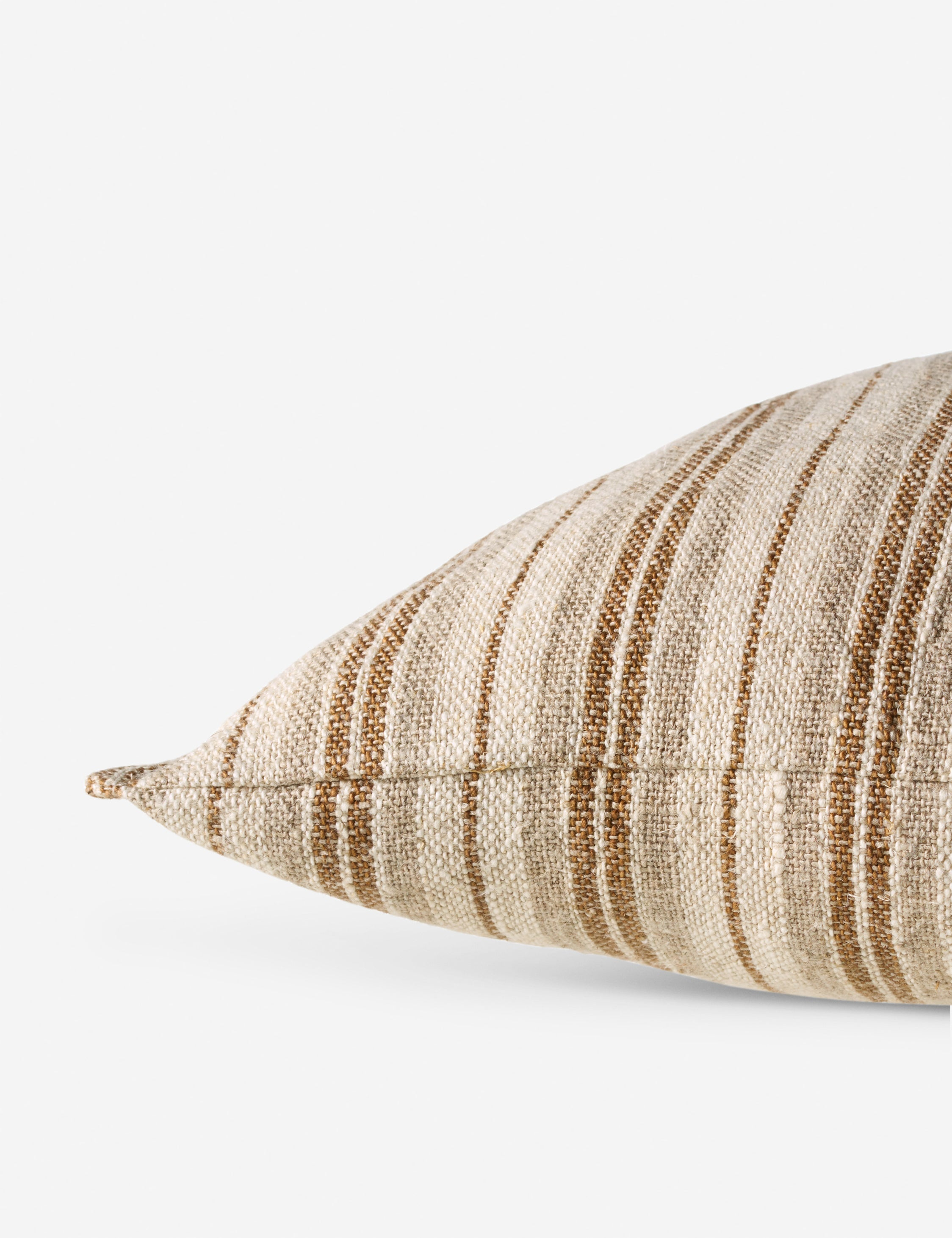 Baptiste Linen Pillow - Cream and Gold / Lumbar / Polyester