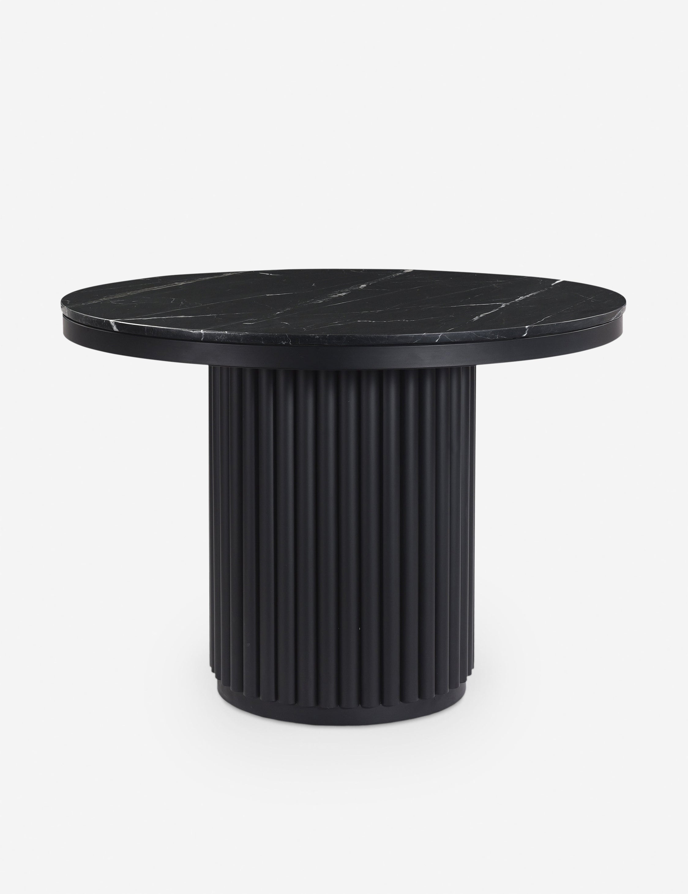 Tiago Round Dining Table - Black Marble