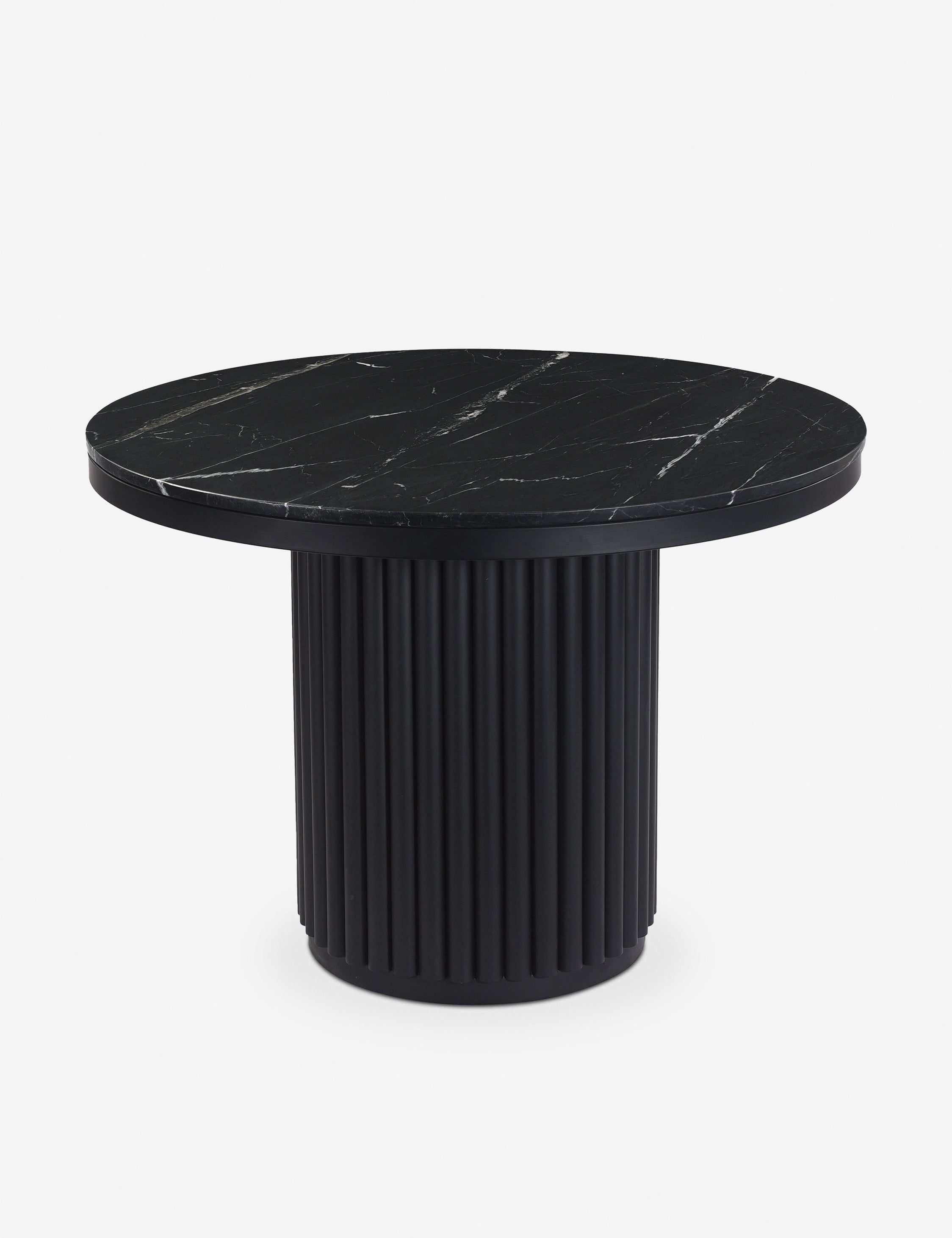 Tiago Round Dining Table - Black Marble