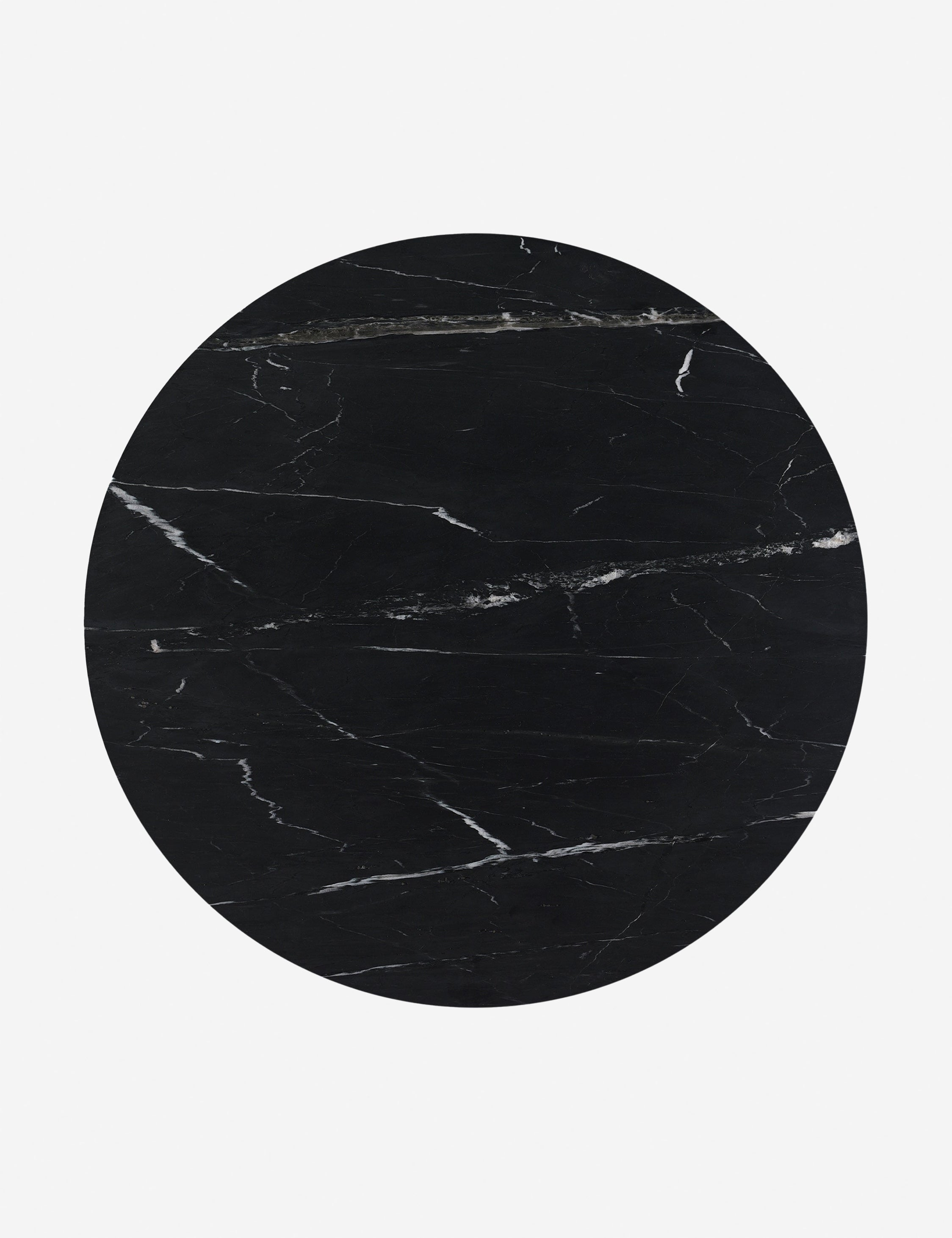 Tiago Round Dining Table - Black Marble