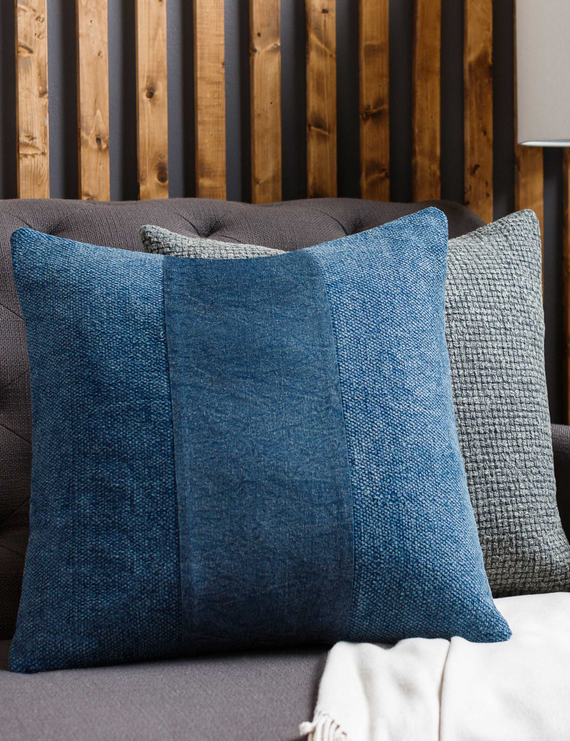 Angie Pillow - Blue / 18" x 18" / Down