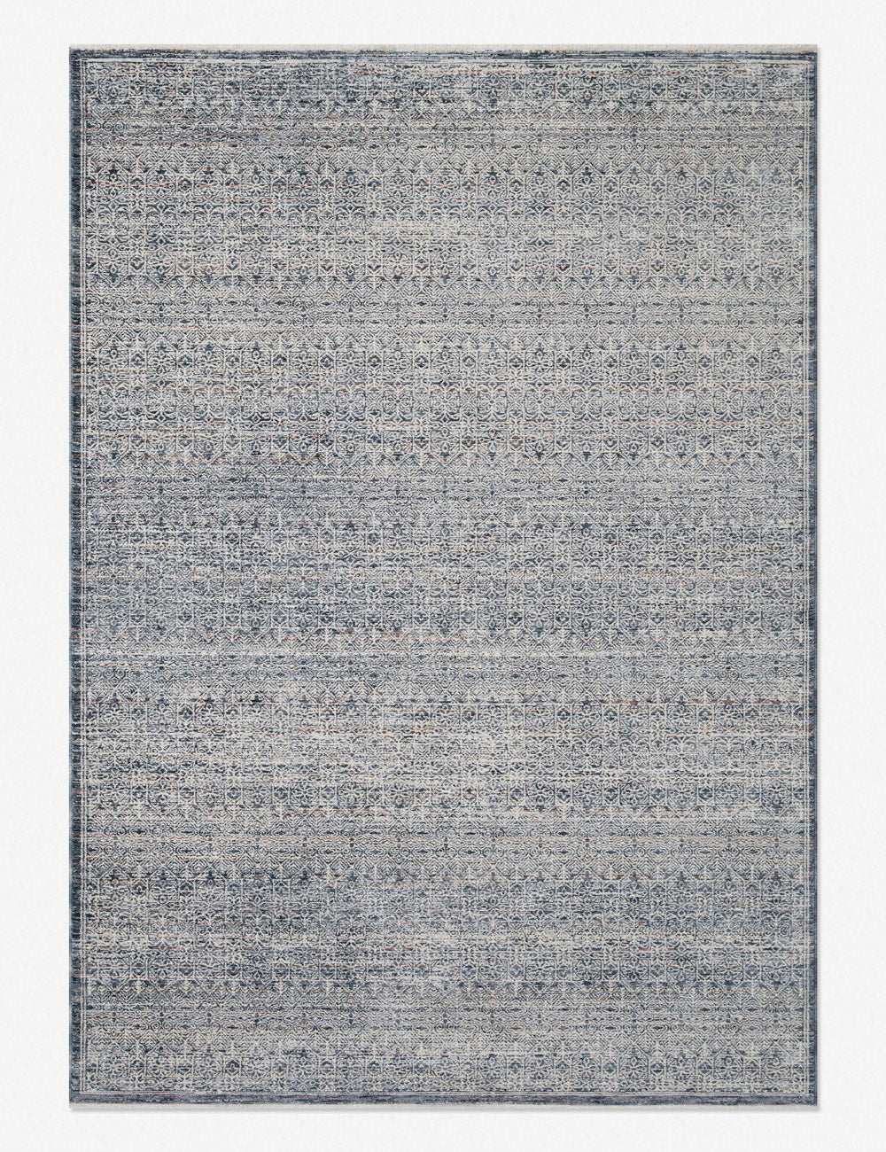 Zuma Rug by Amber Lewis x Loloi - Denim and Ivory / 5'3" Round