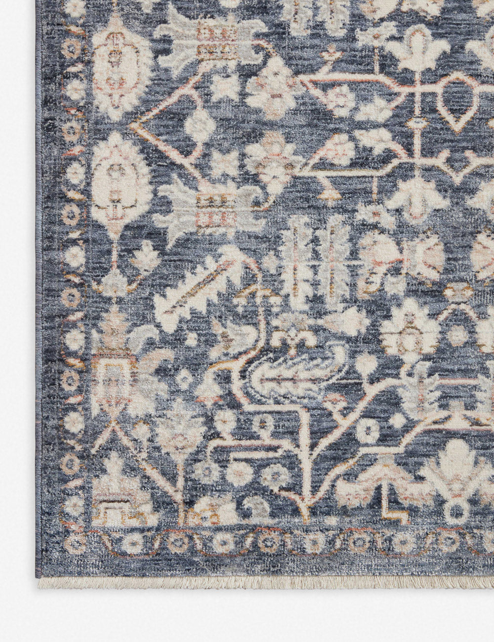 Zuma Rug by Amber Lewis x Loloi - Blue and Ivory / 3' Round