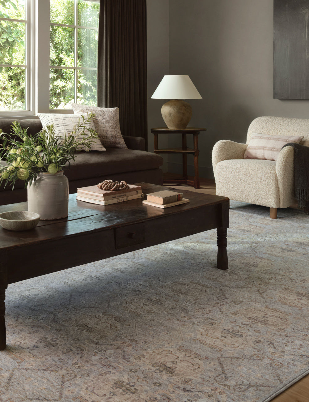 Zuma Rug by Amber Lewis x Loloi - Silver and Multicolor / 9'6" x 13'1"